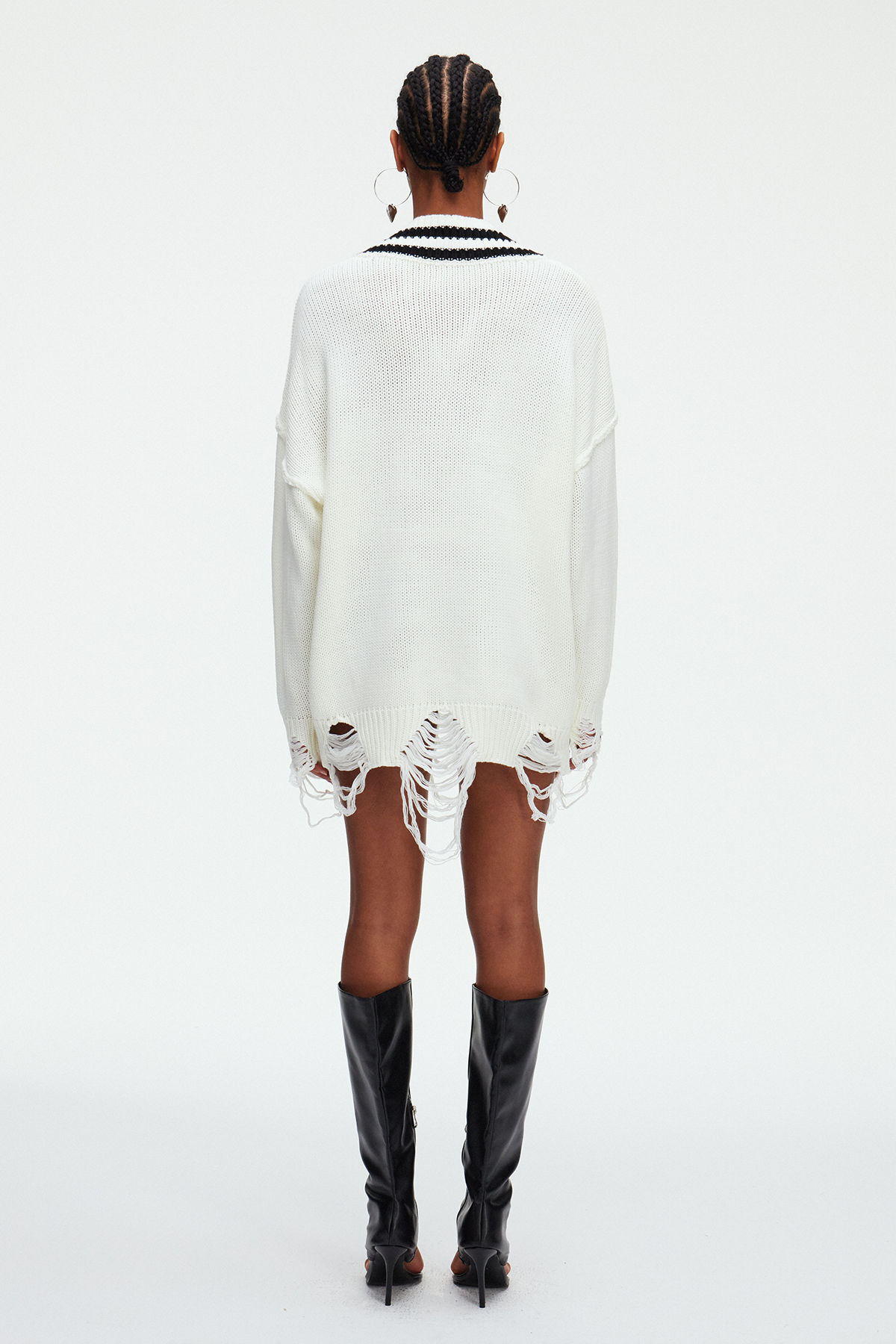 Maddox Print Oversized Knit Top