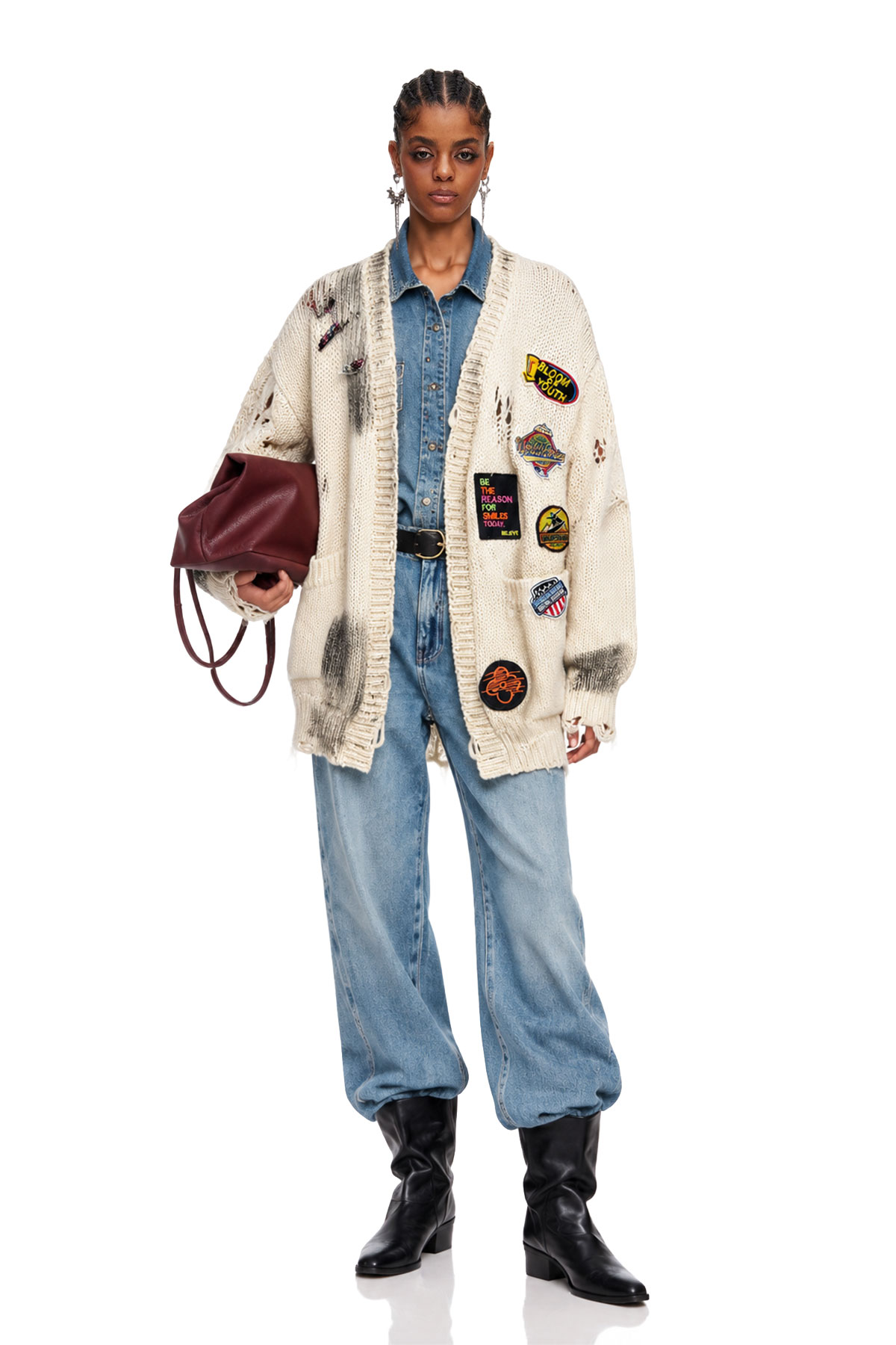 Maddox Ripped Knit Jacket