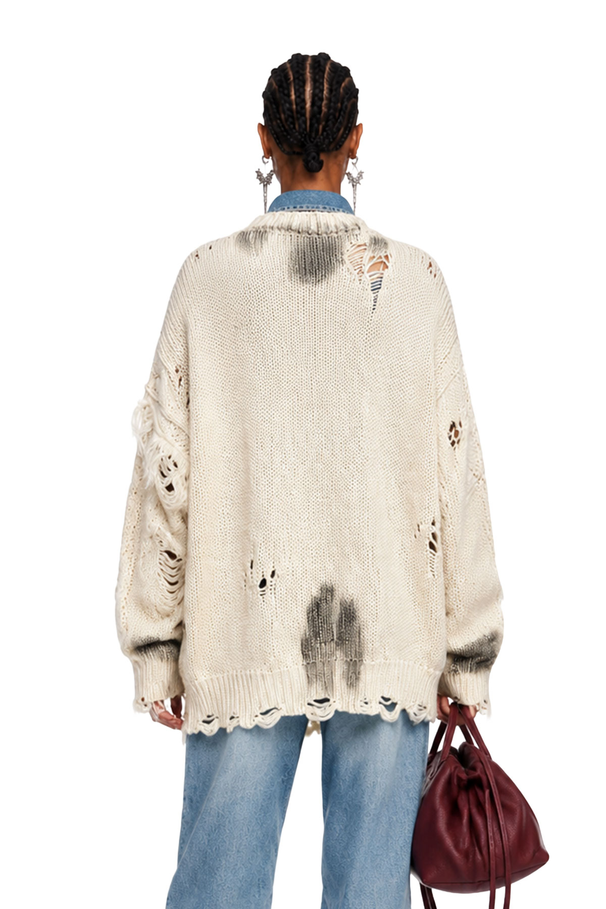 Maddox Ripped Knit Jacket