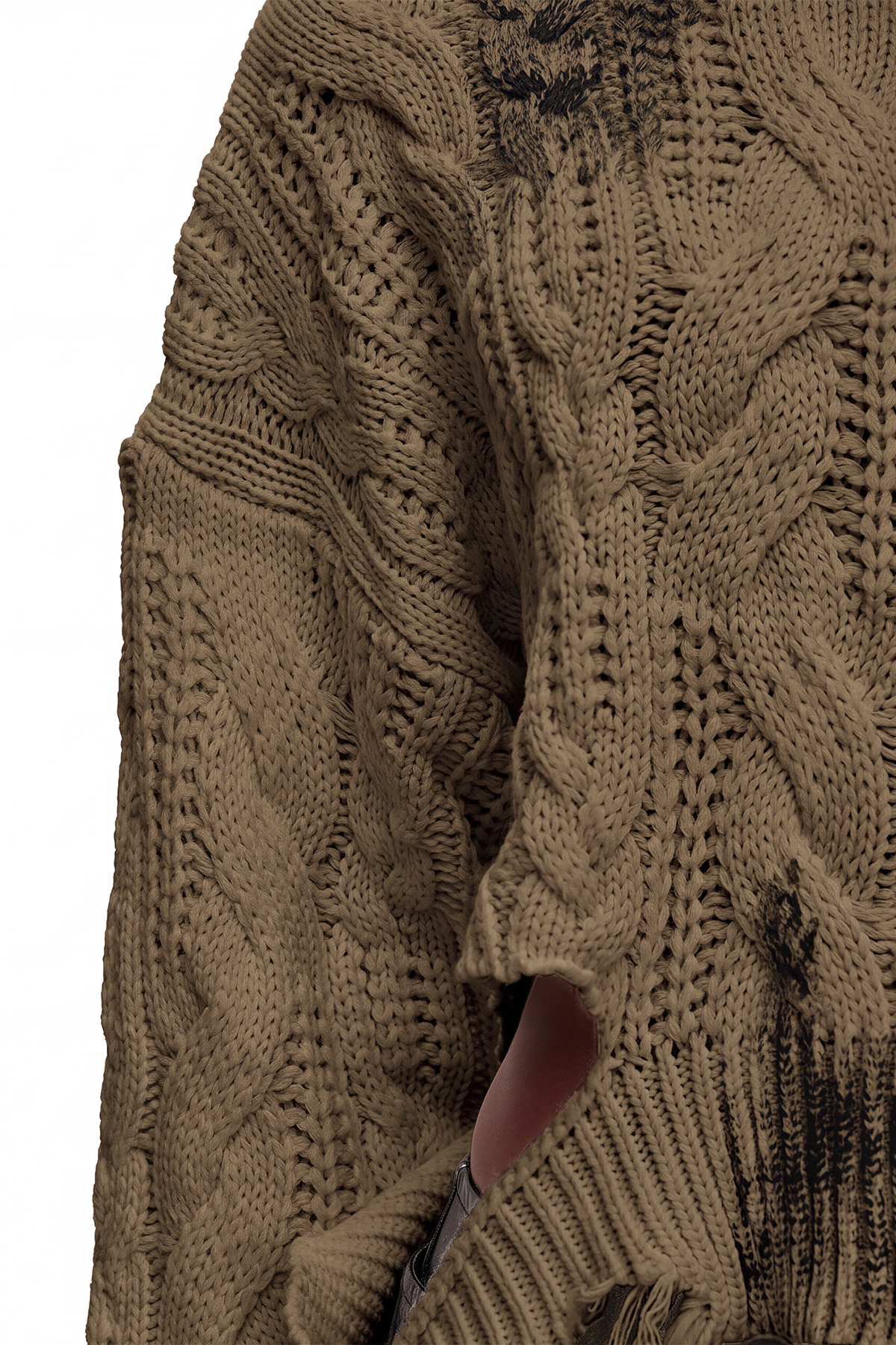 Maddy Buckle Asymmetric Knit Top In Brown