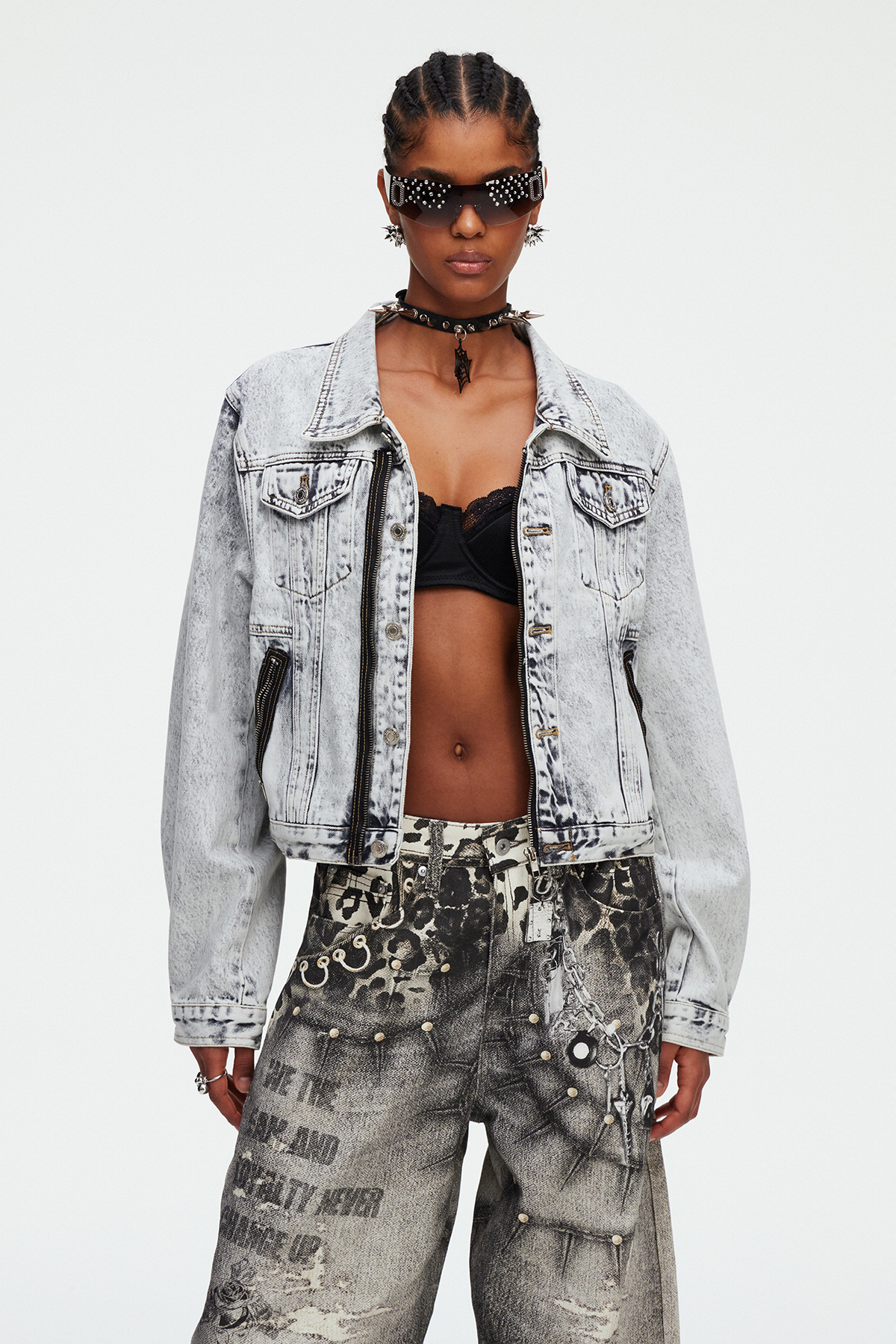 Made Zipper Denim Jacket