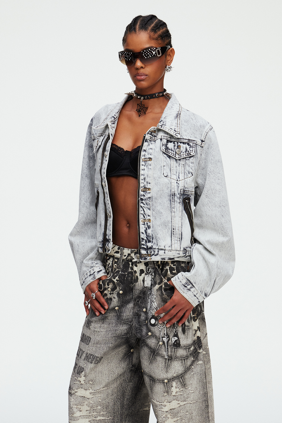 Made Zipper Denim Jacket