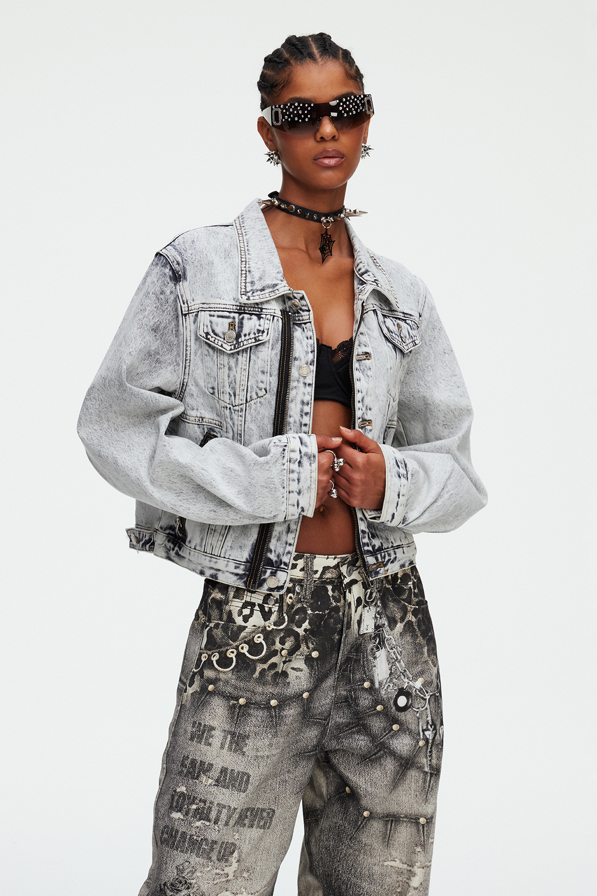 Made Zipper Denim Jacket
