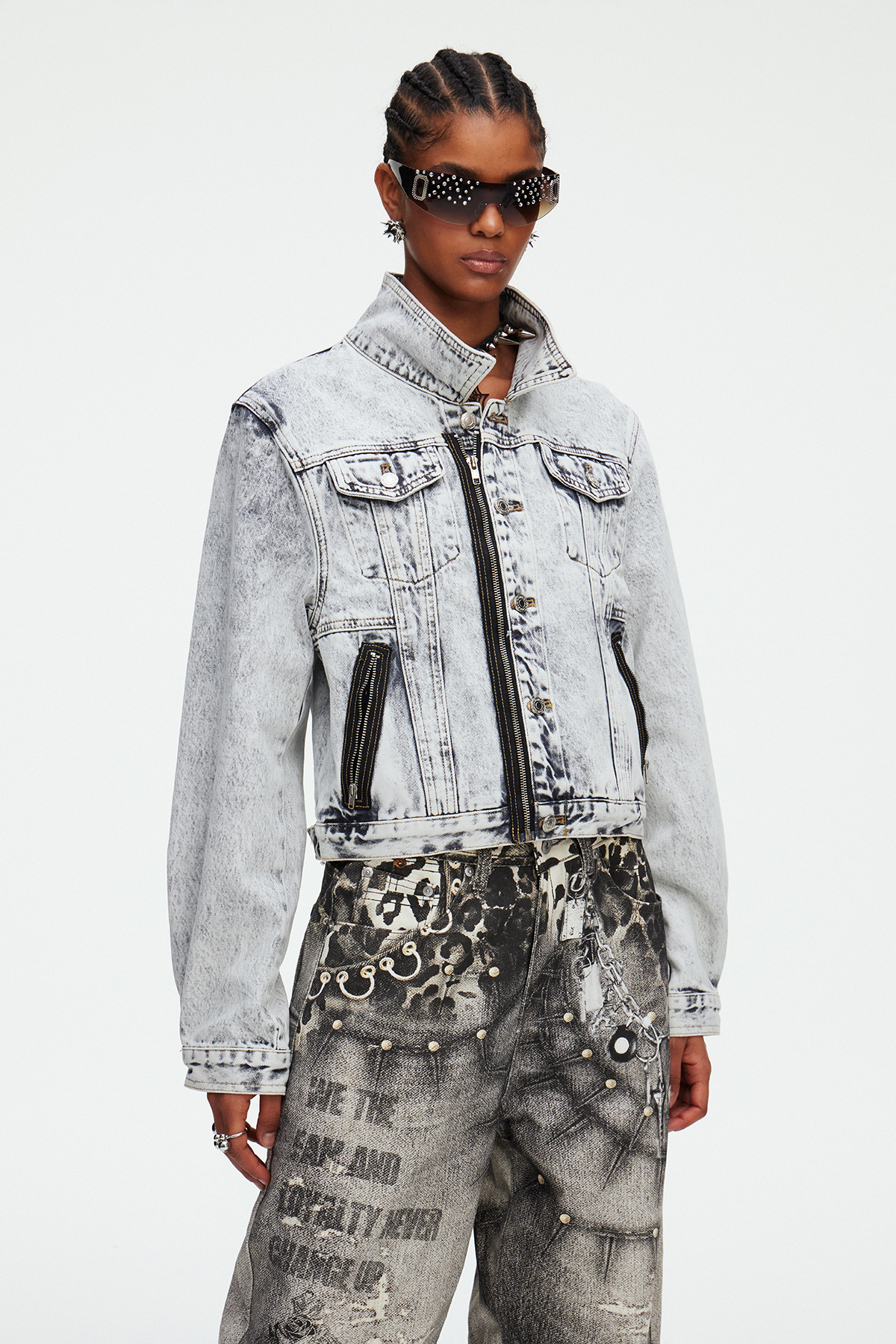 Made Zipper Denim Jacket