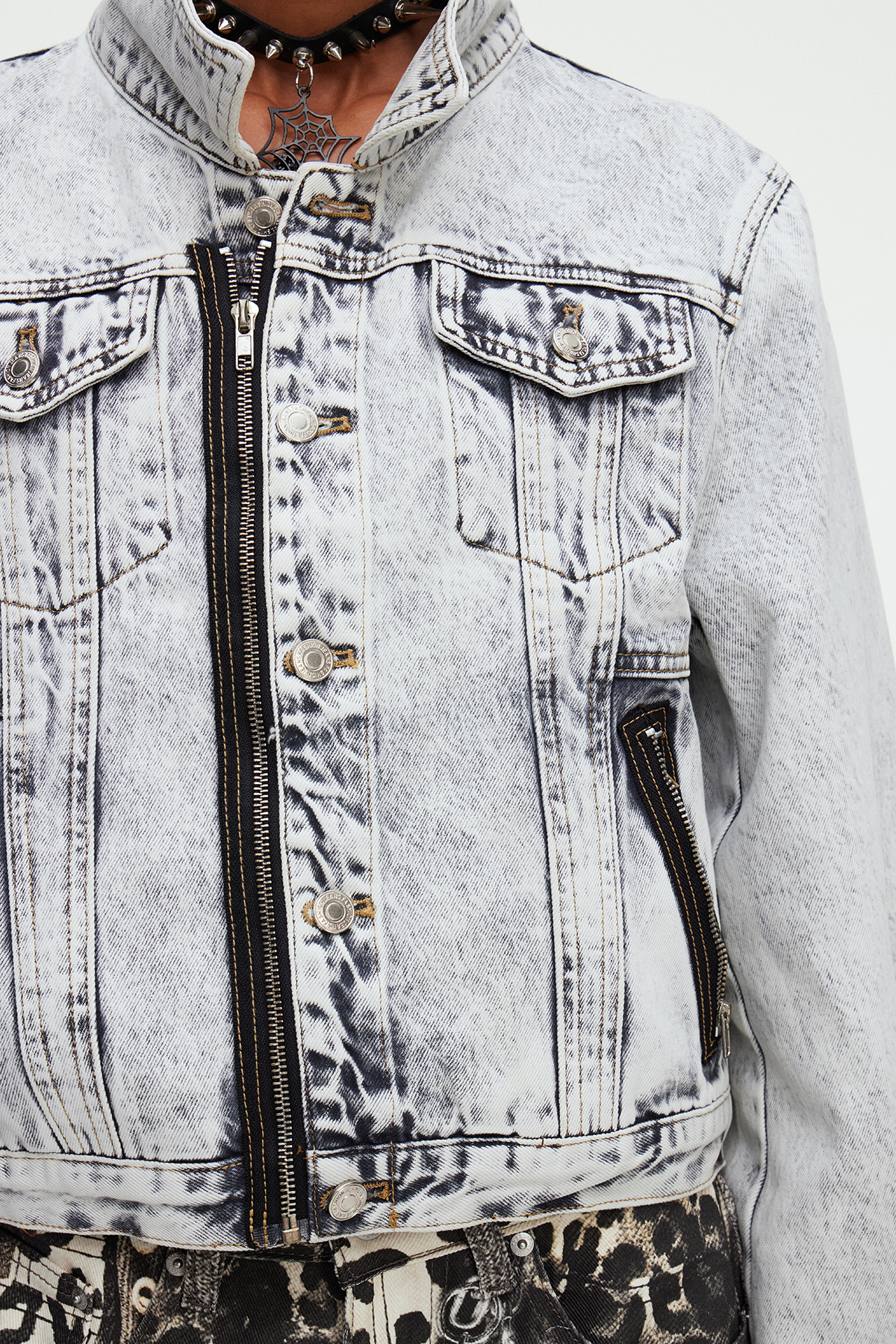 Made Zipper Denim Jacket