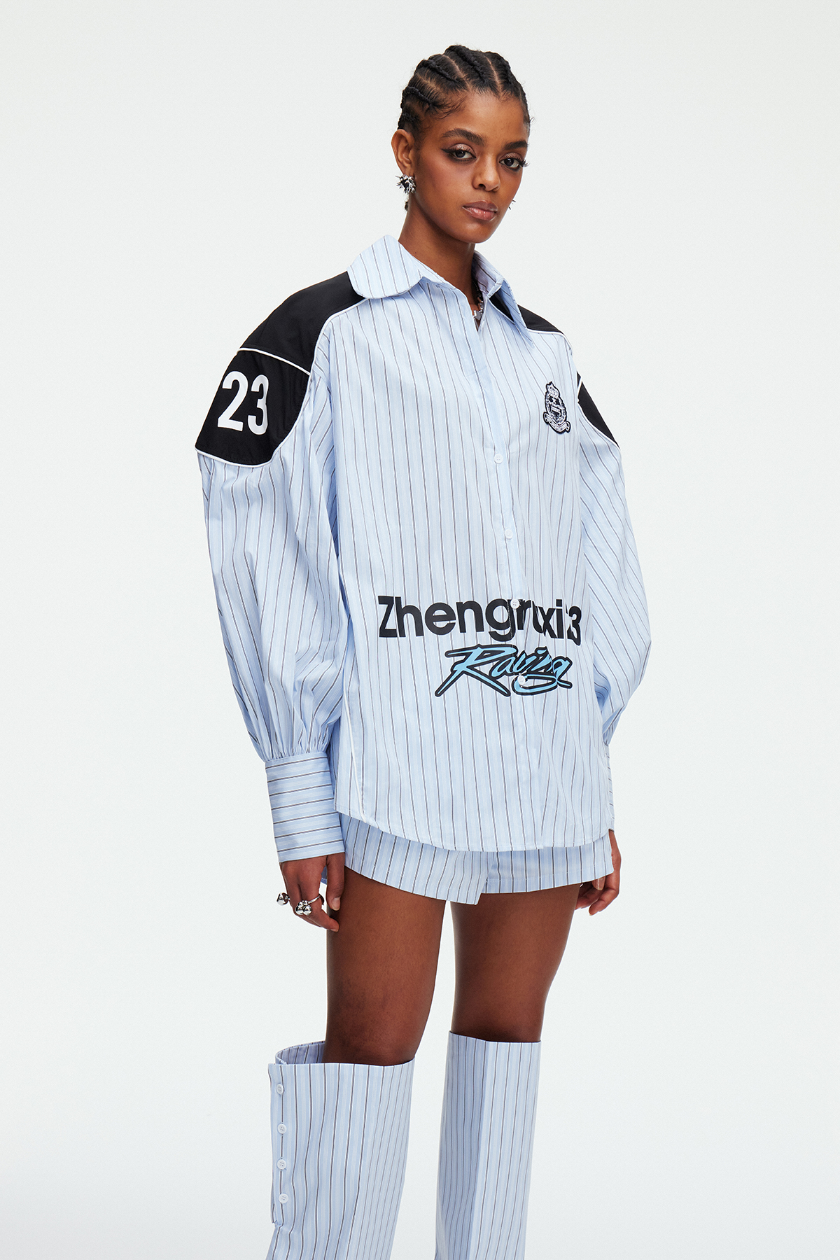 Madelaine Stripe Three Piece Shorts Set