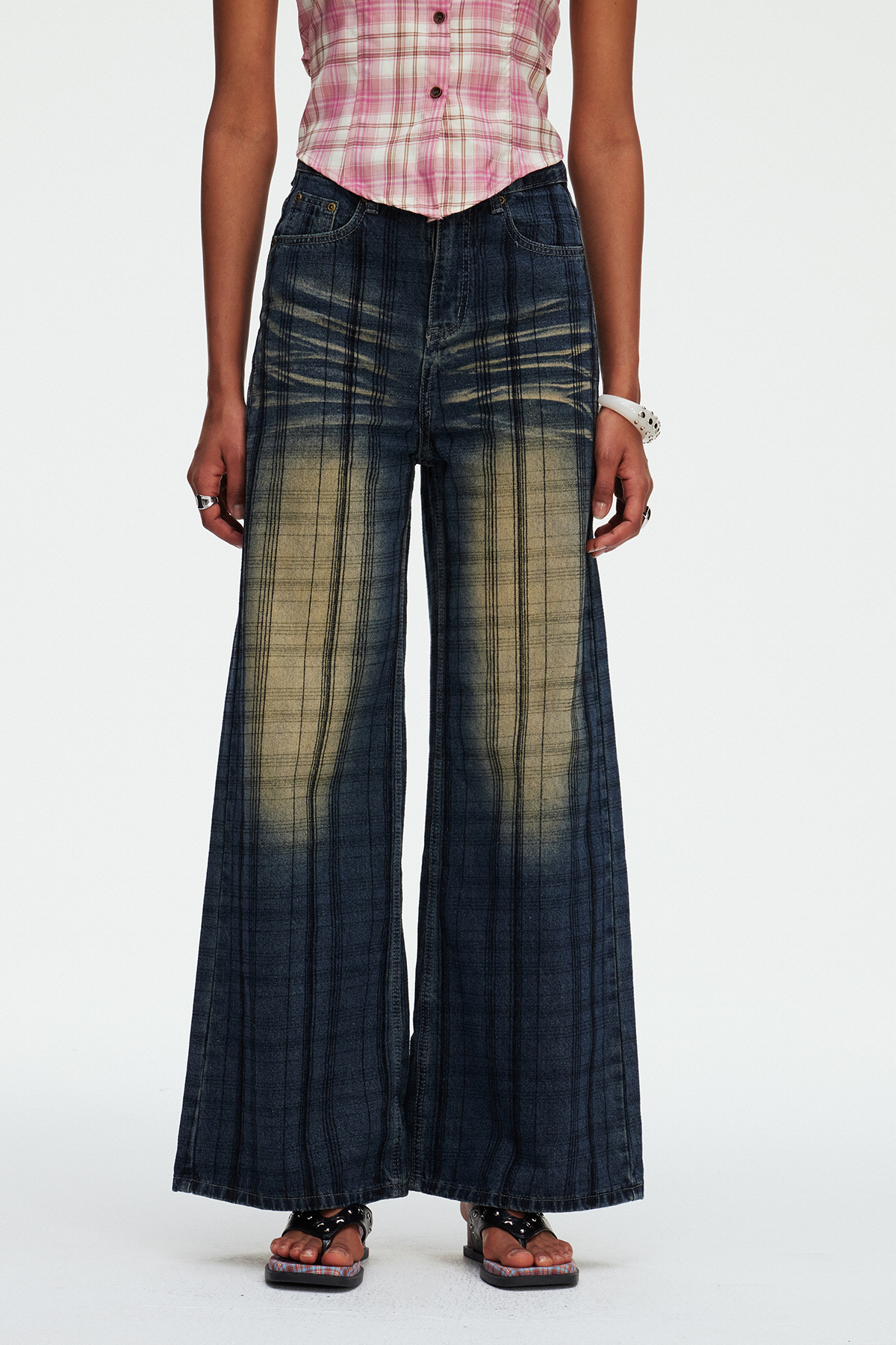 Madeline Stripe Barrel Jeans