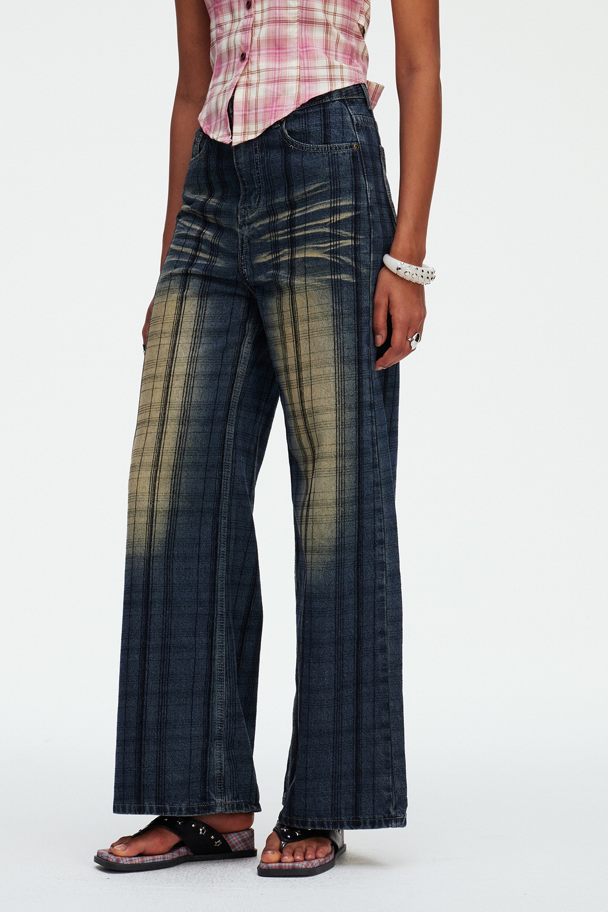 Madeline Stripe Barrel Jeans