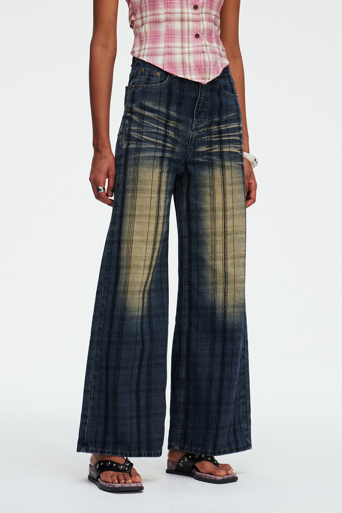 Madeline Stripe Barrel Jeans