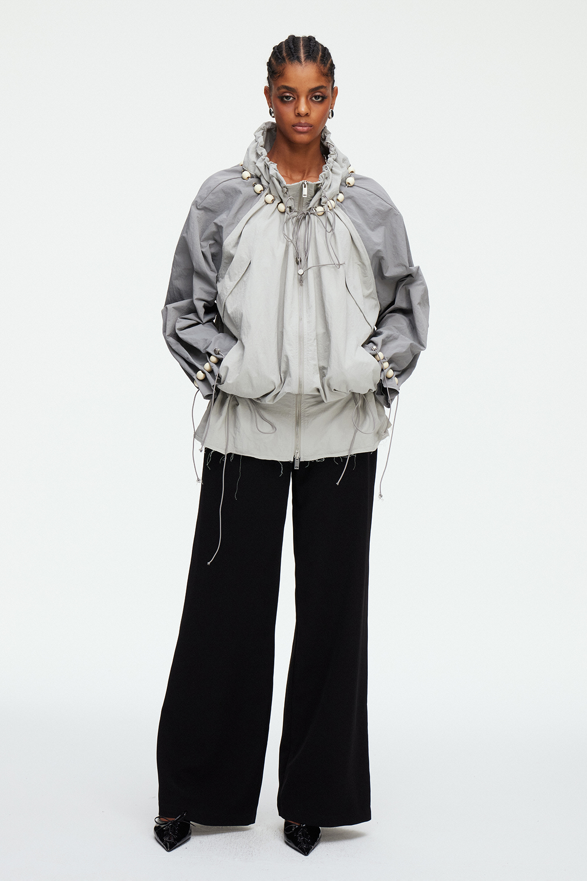 Madelyn Drawstring Colorblock Top