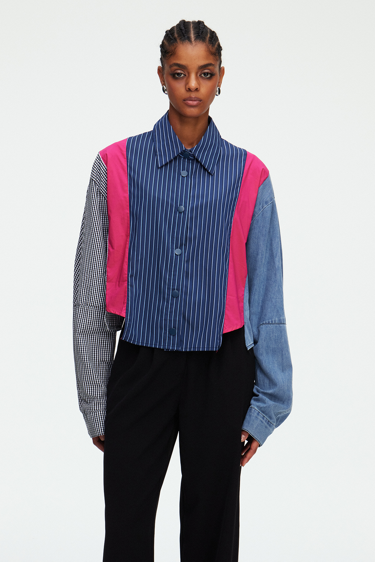 Madelynn Deconstruct Stripe Shirt