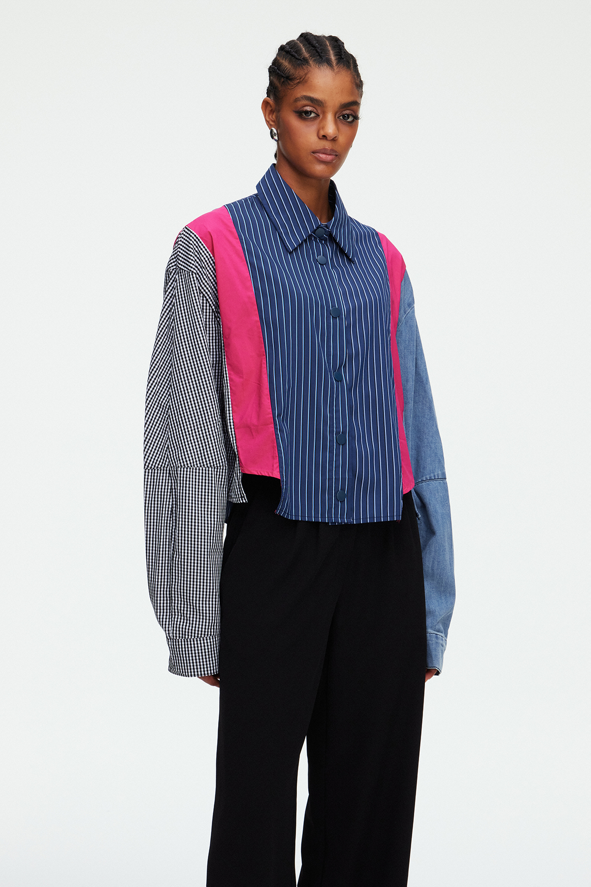 Madelynn Deconstruct Stripe Shirt