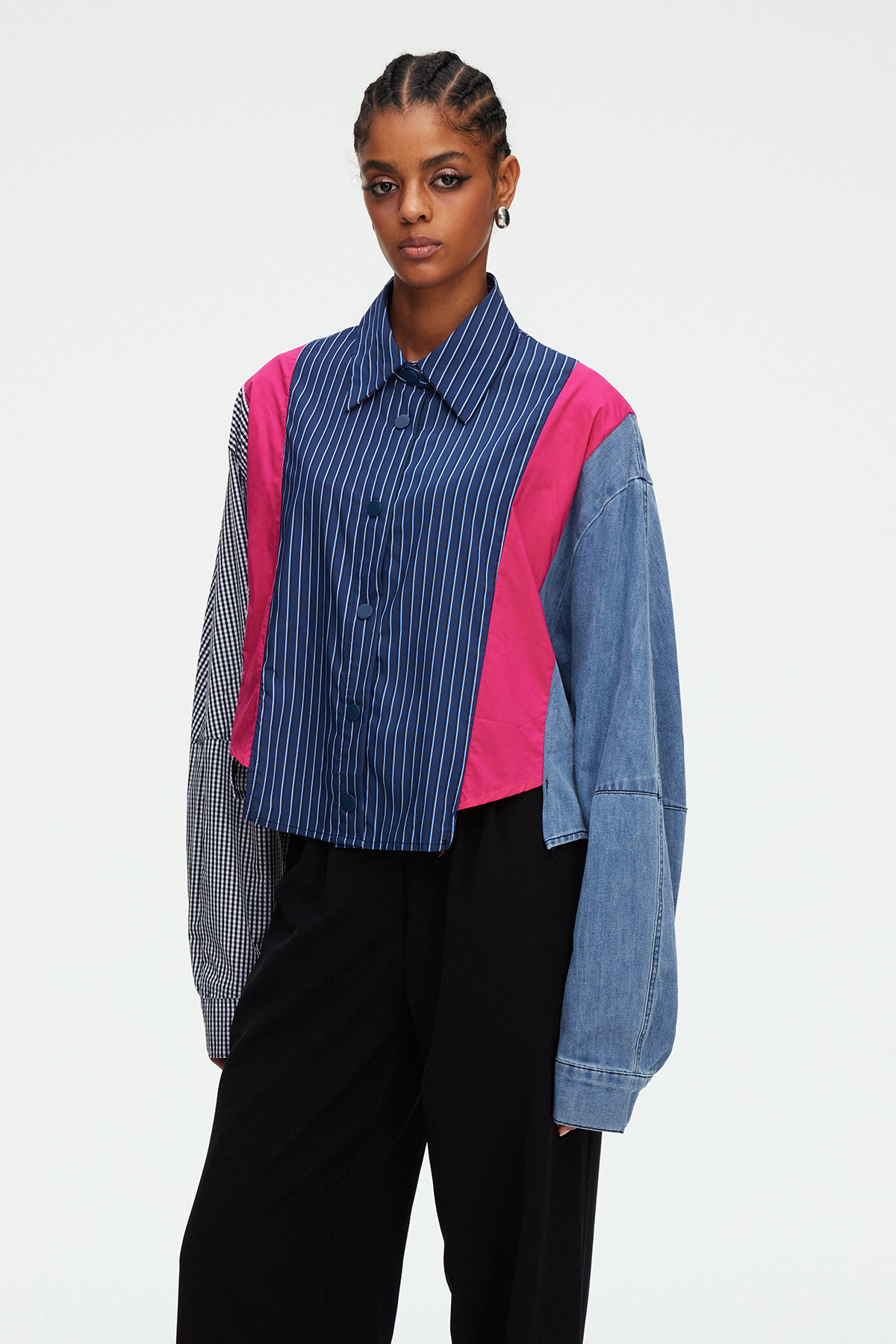 Madelynn Deconstruct Stripe Shirt