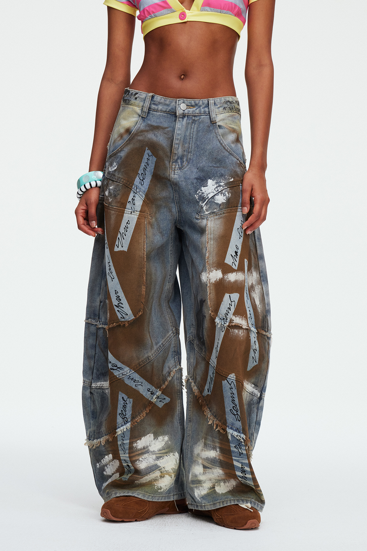 Madhava Tie Dye Fringe Jeans