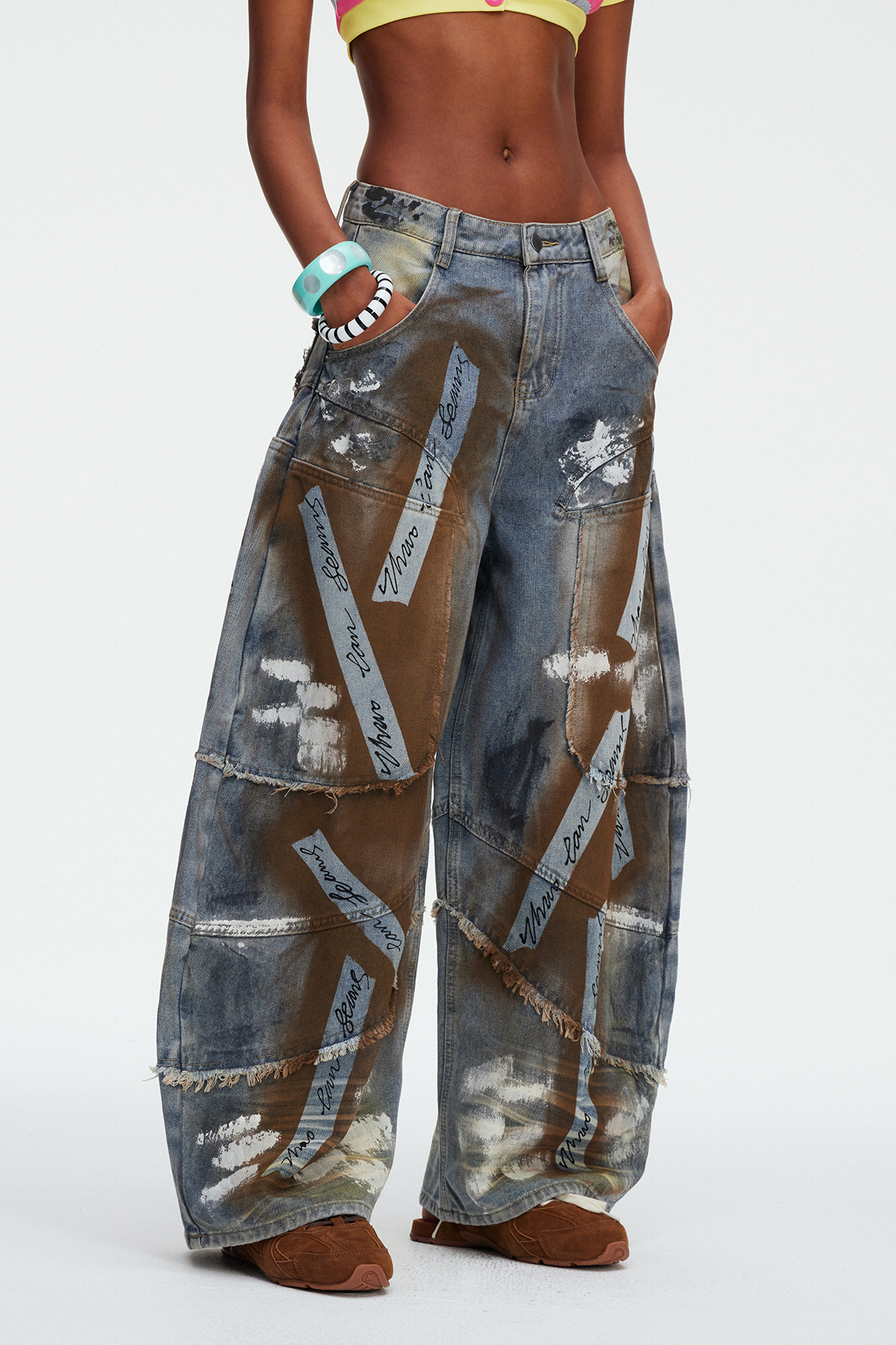Madhava Tie Dye Fringe Jeans