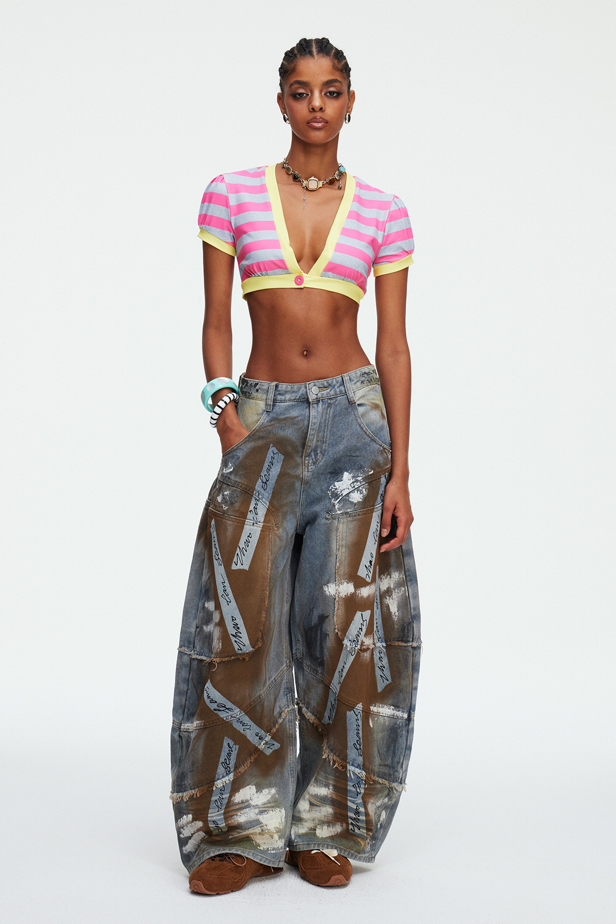 Madhava Tie Dye Fringe Jeans