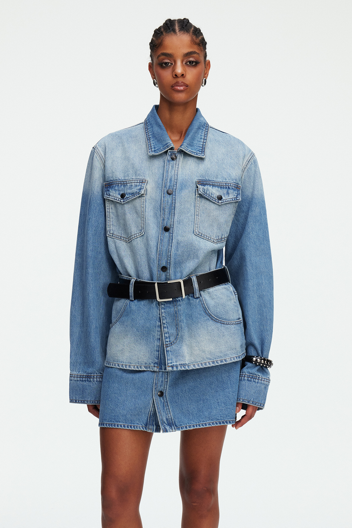 Madhu Two Piece Denim Mini Dress