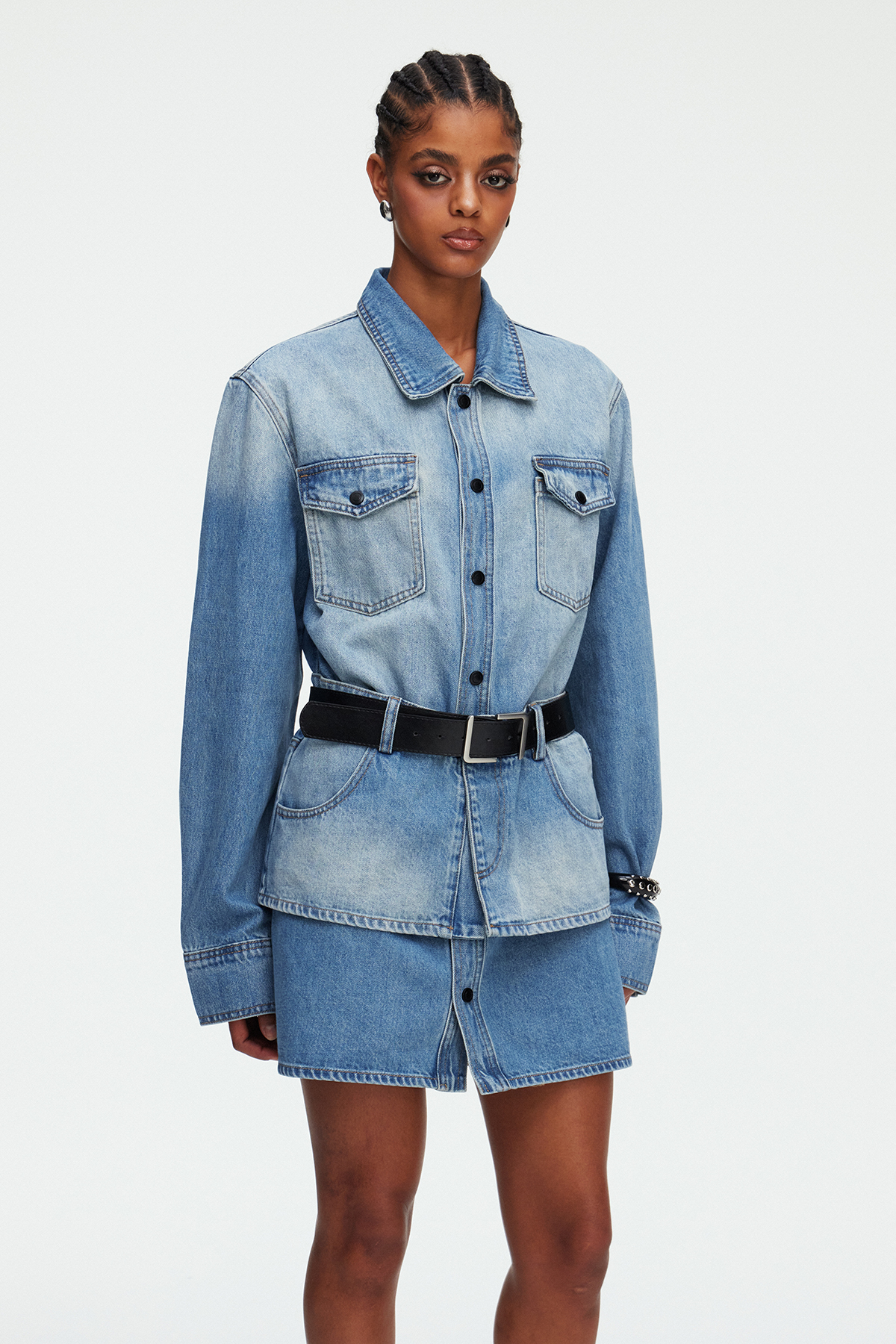 Madhu Two Piece Denim Mini Dress