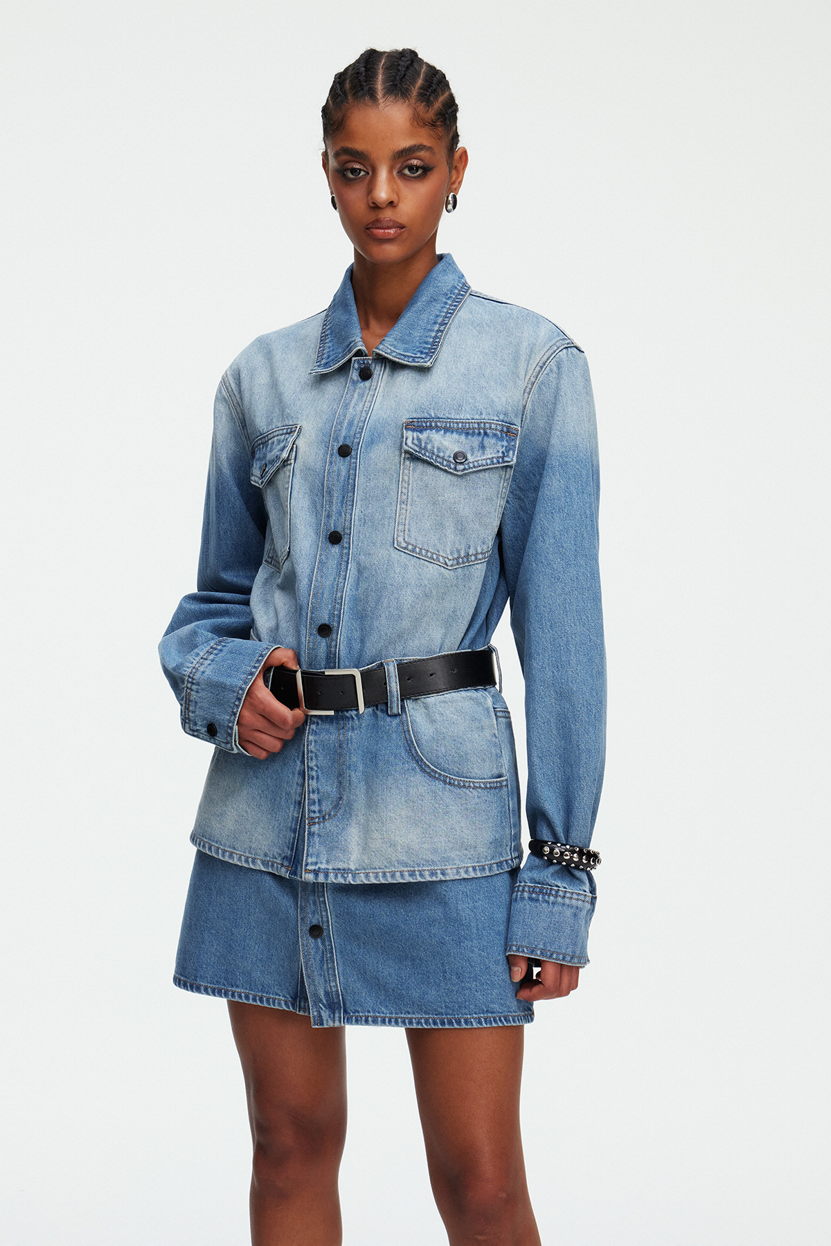 Madhu Two Piece Denim Mini Dress