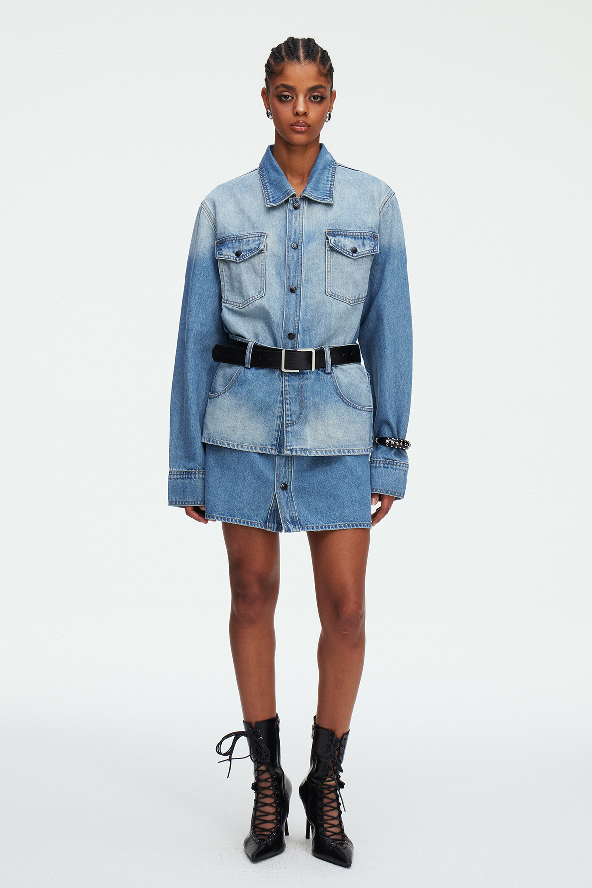 Madhu Two Piece Denim Mini Dress