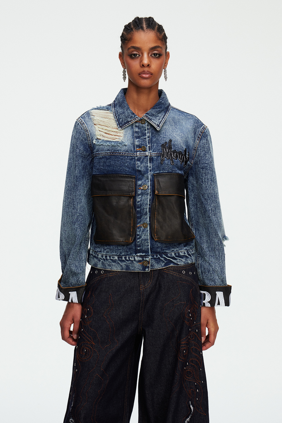 Madina Ripped Denim Jacket