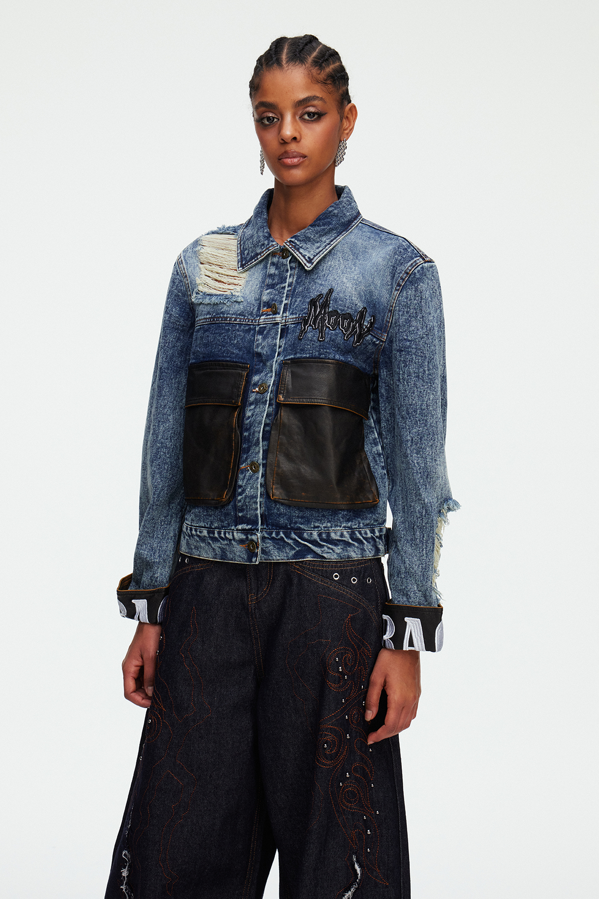 Madina Ripped Denim Jacket