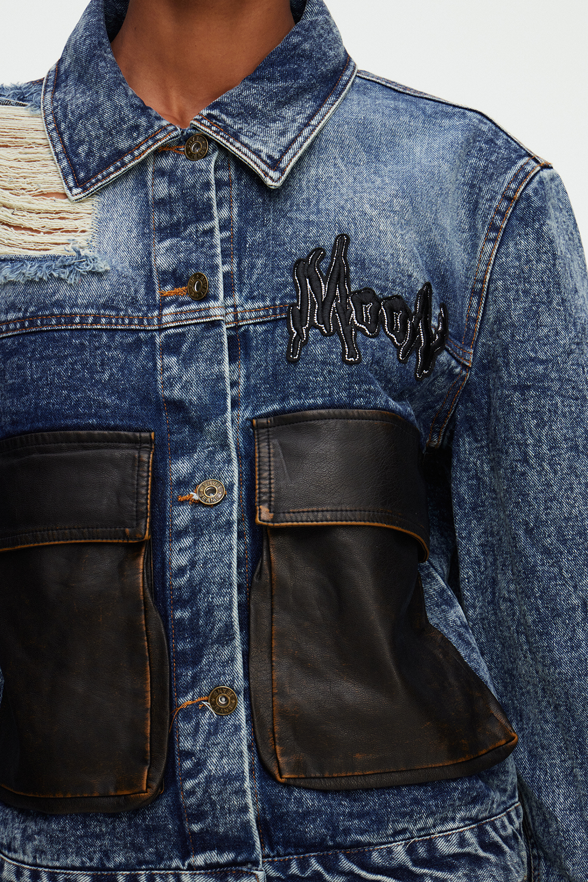 Madina Ripped Denim Jacket