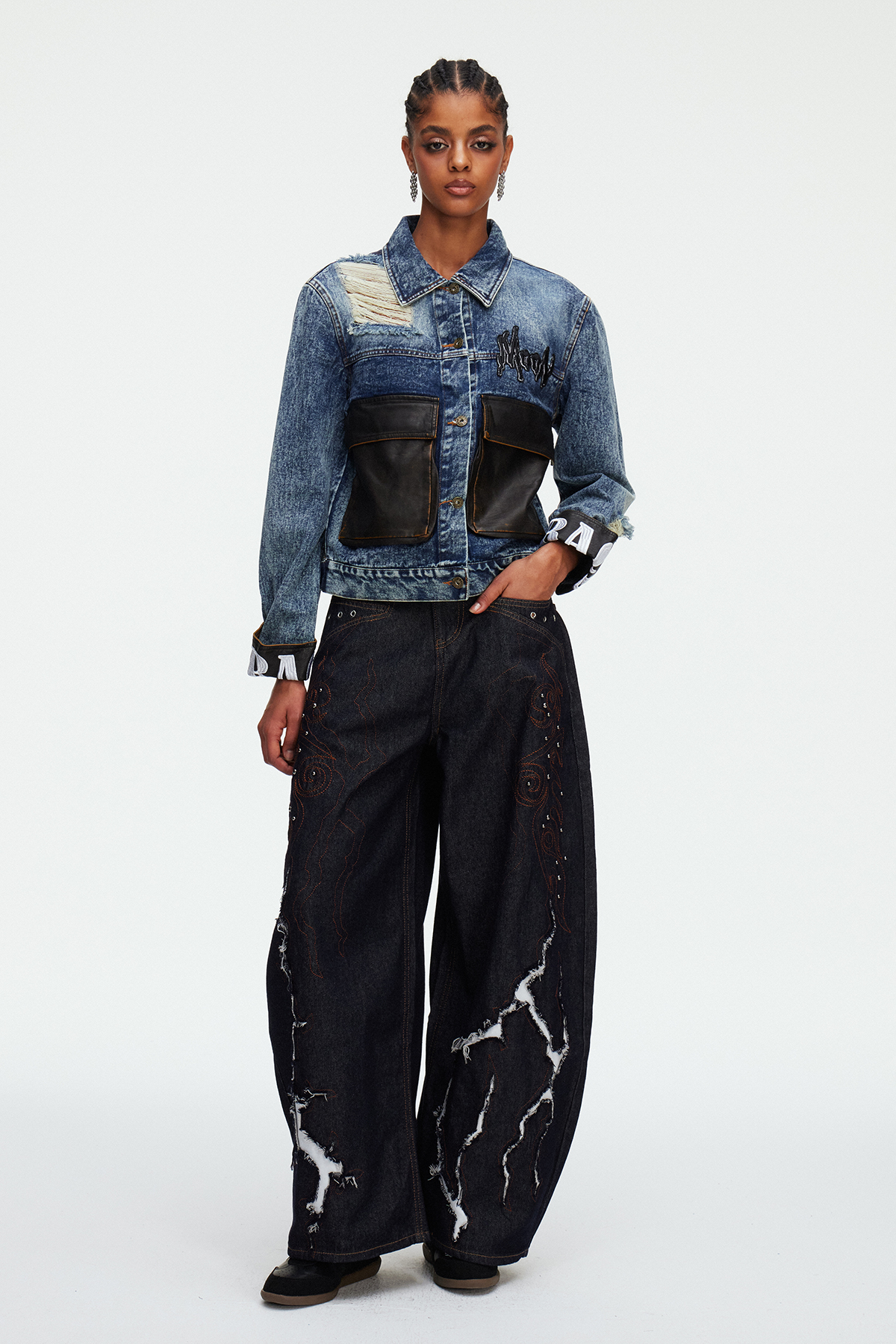 Madina Ripped Denim Jacket