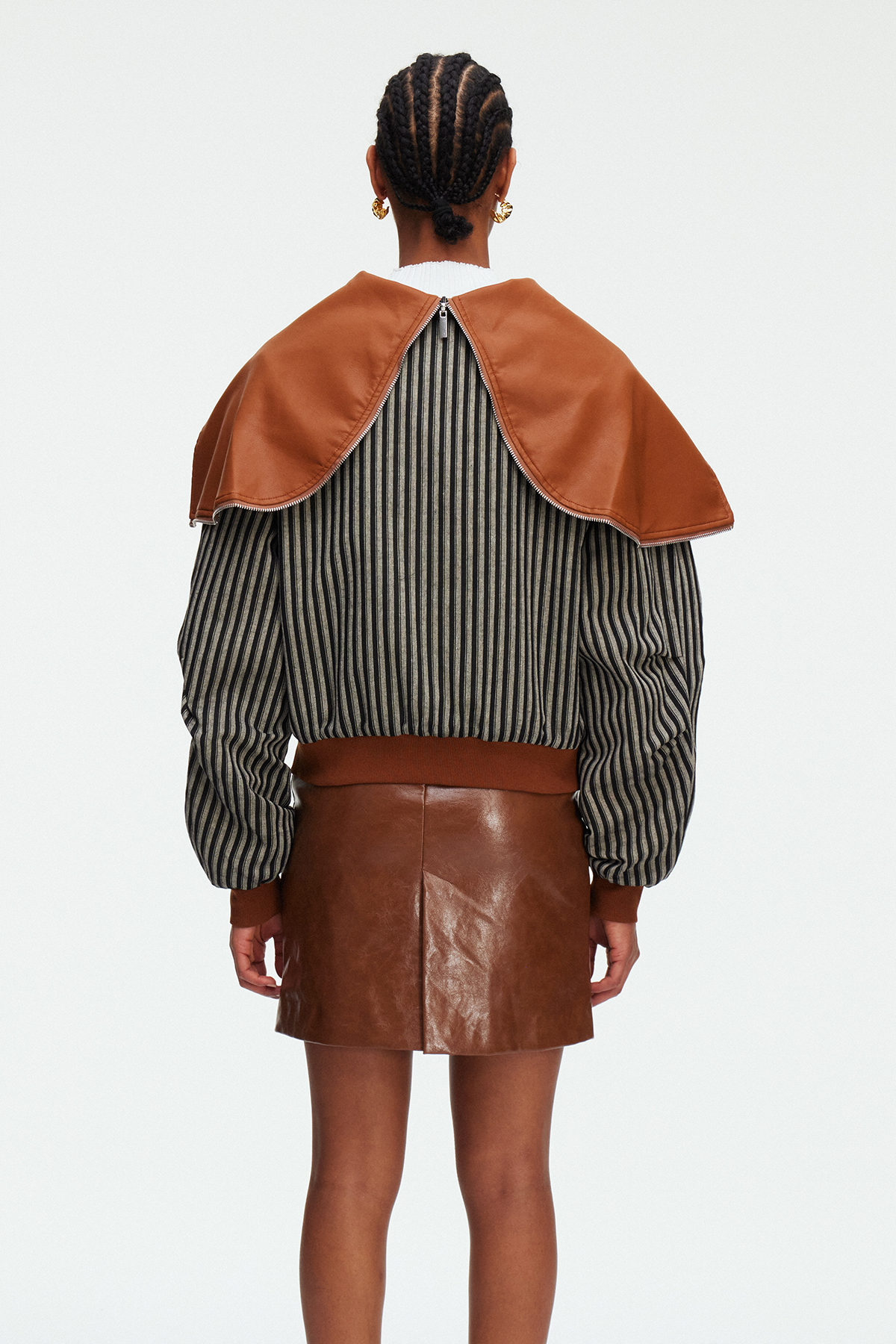 Madita Stripe Leather Jacket