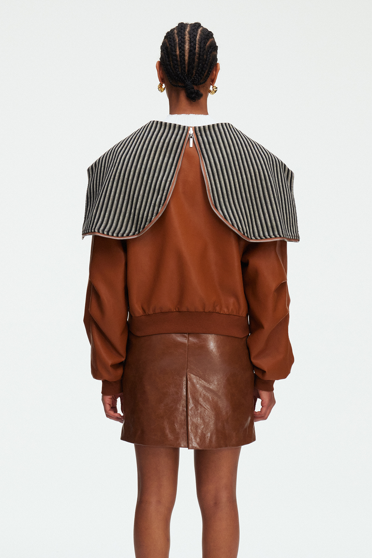 Madita Stripe Leather Jacket