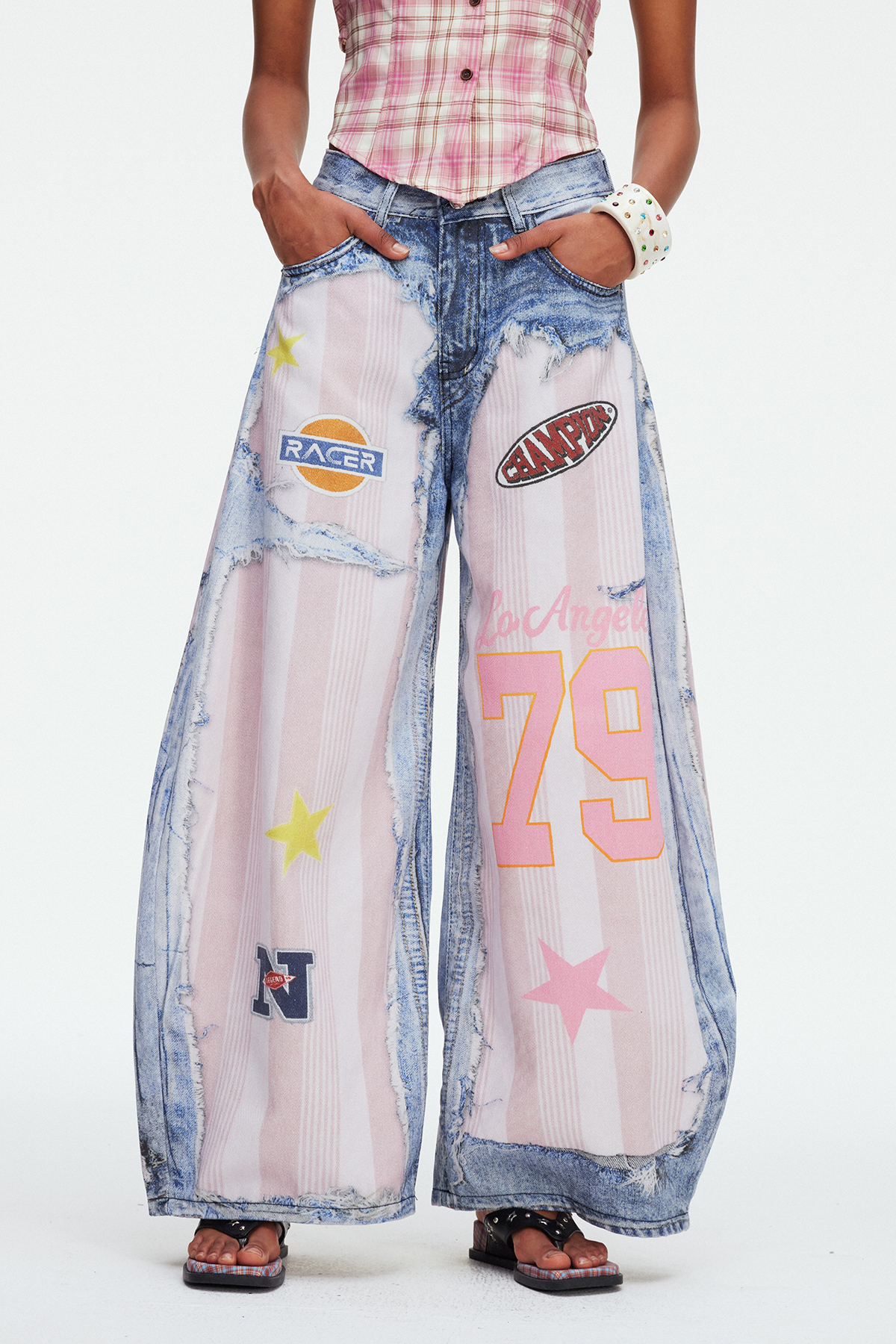 Madlyn Print Baggy Jeans