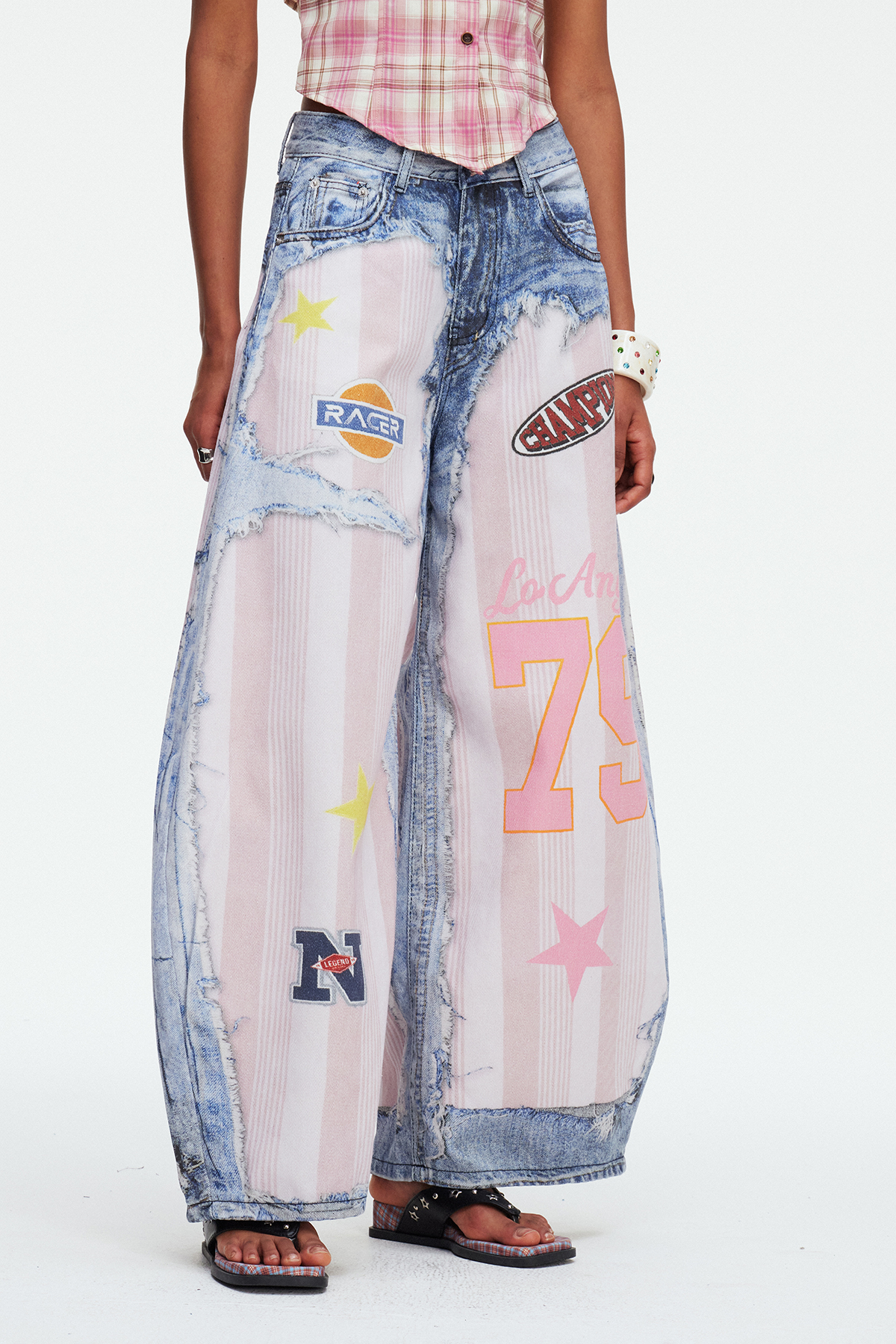 Madlyn Print Baggy Jeans