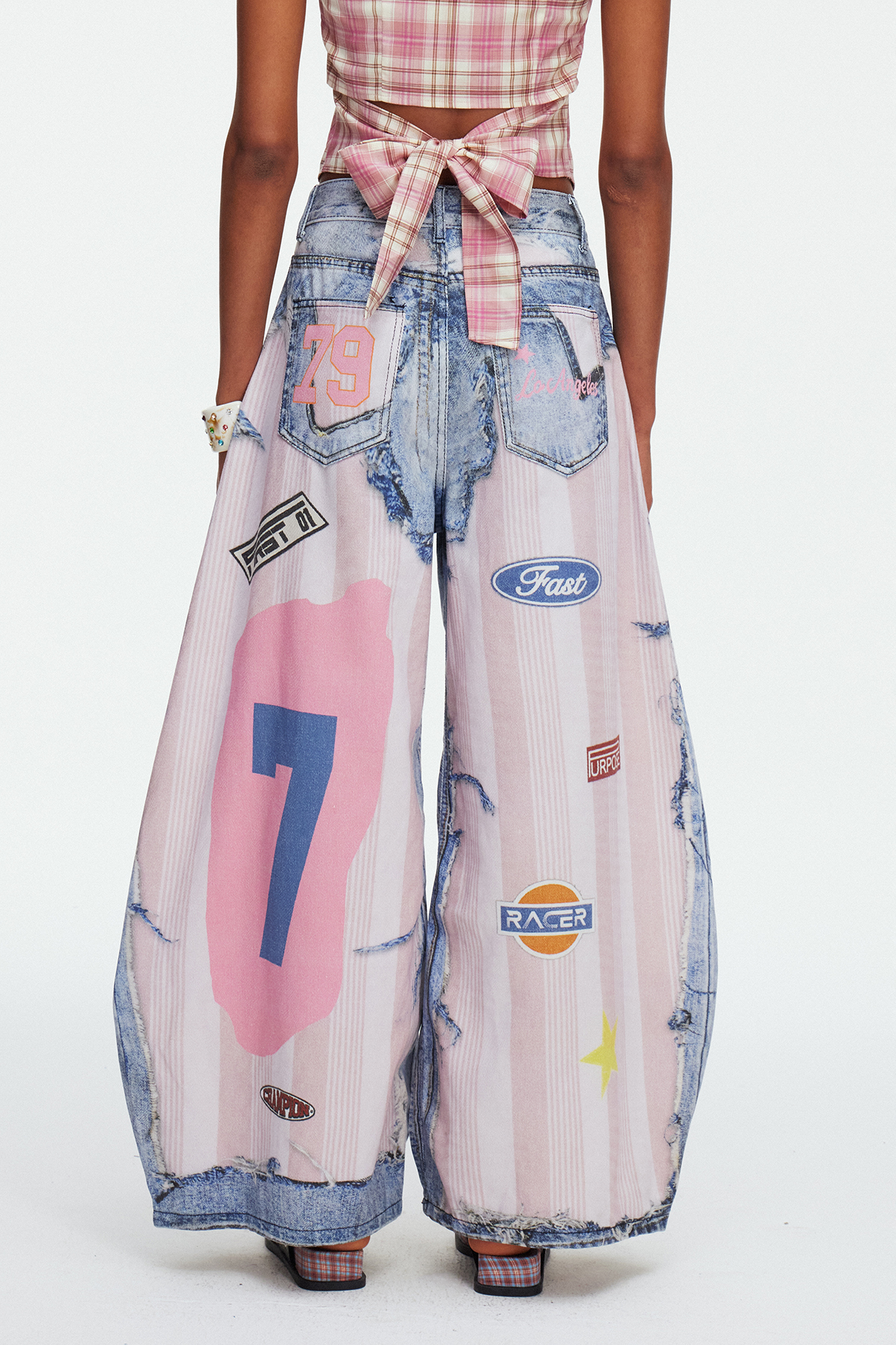 Madlyn Print Baggy Jeans