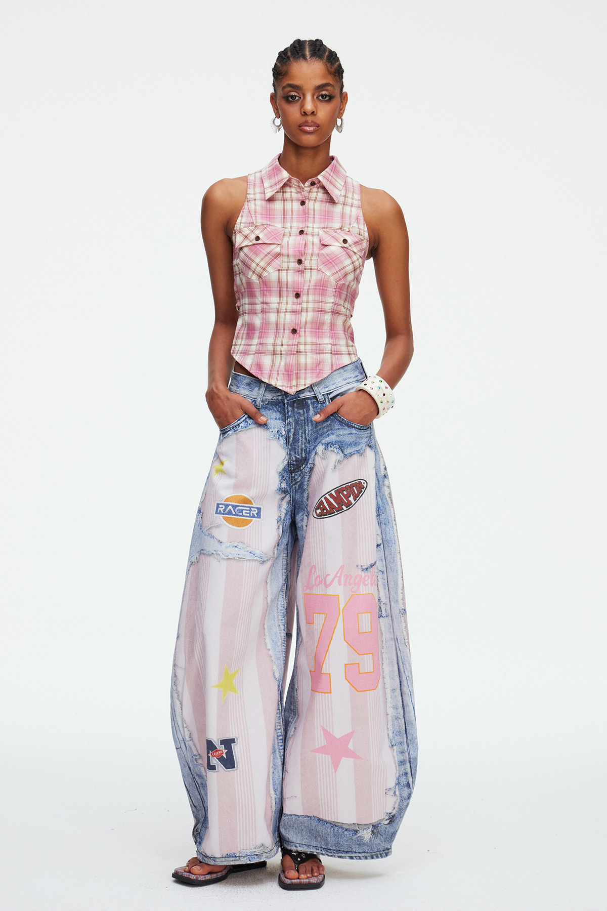 Madlyn Print Baggy Jeans