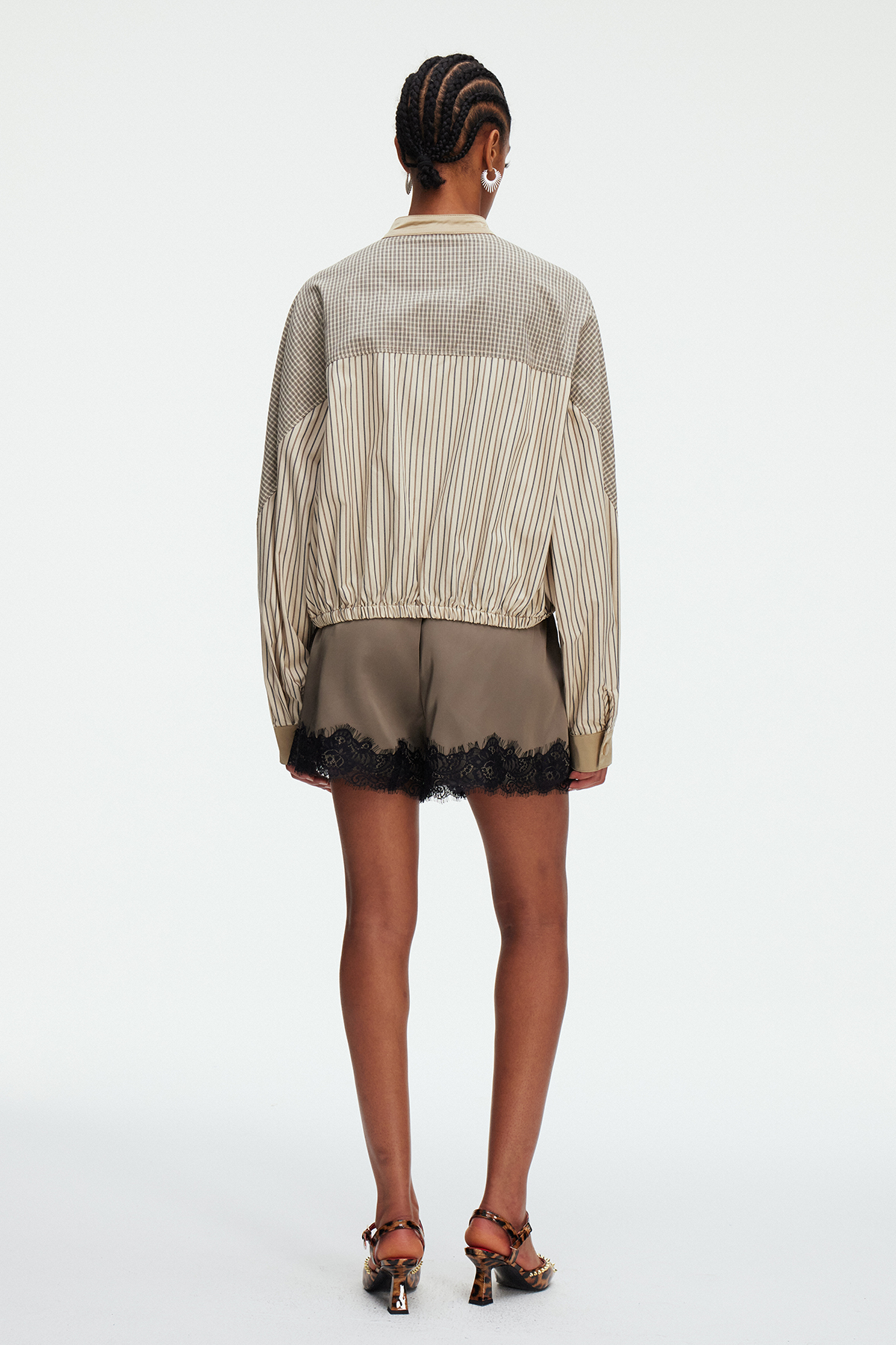 Maegan Stripe Jacket In Khaki