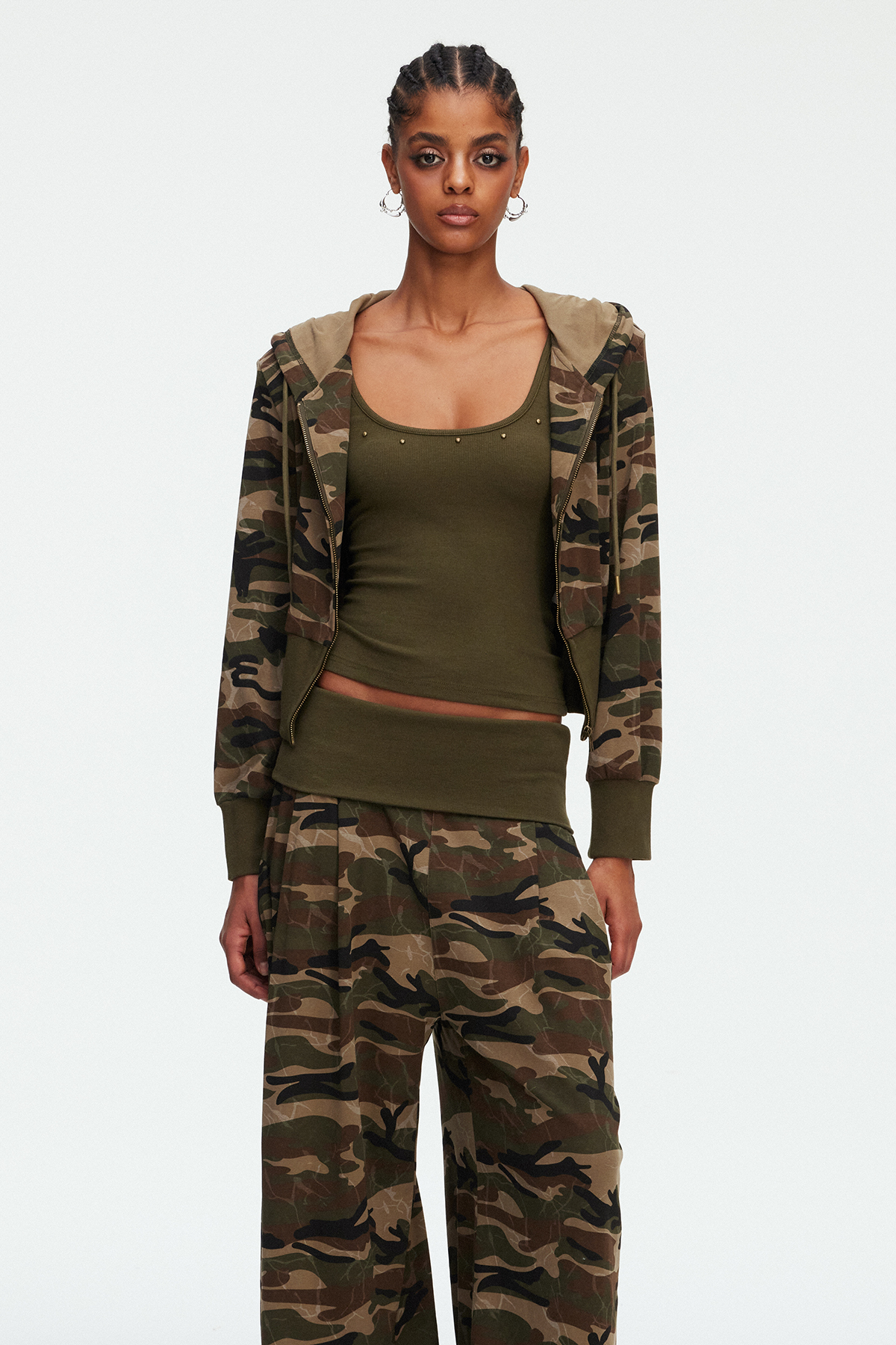 Maeghan Camouflage Three Piece Pants Set