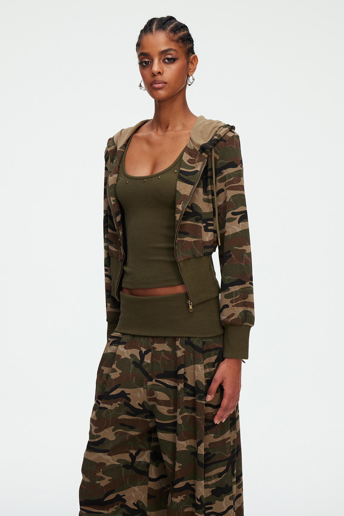 Maeghan Camouflage Three Piece Pants Set