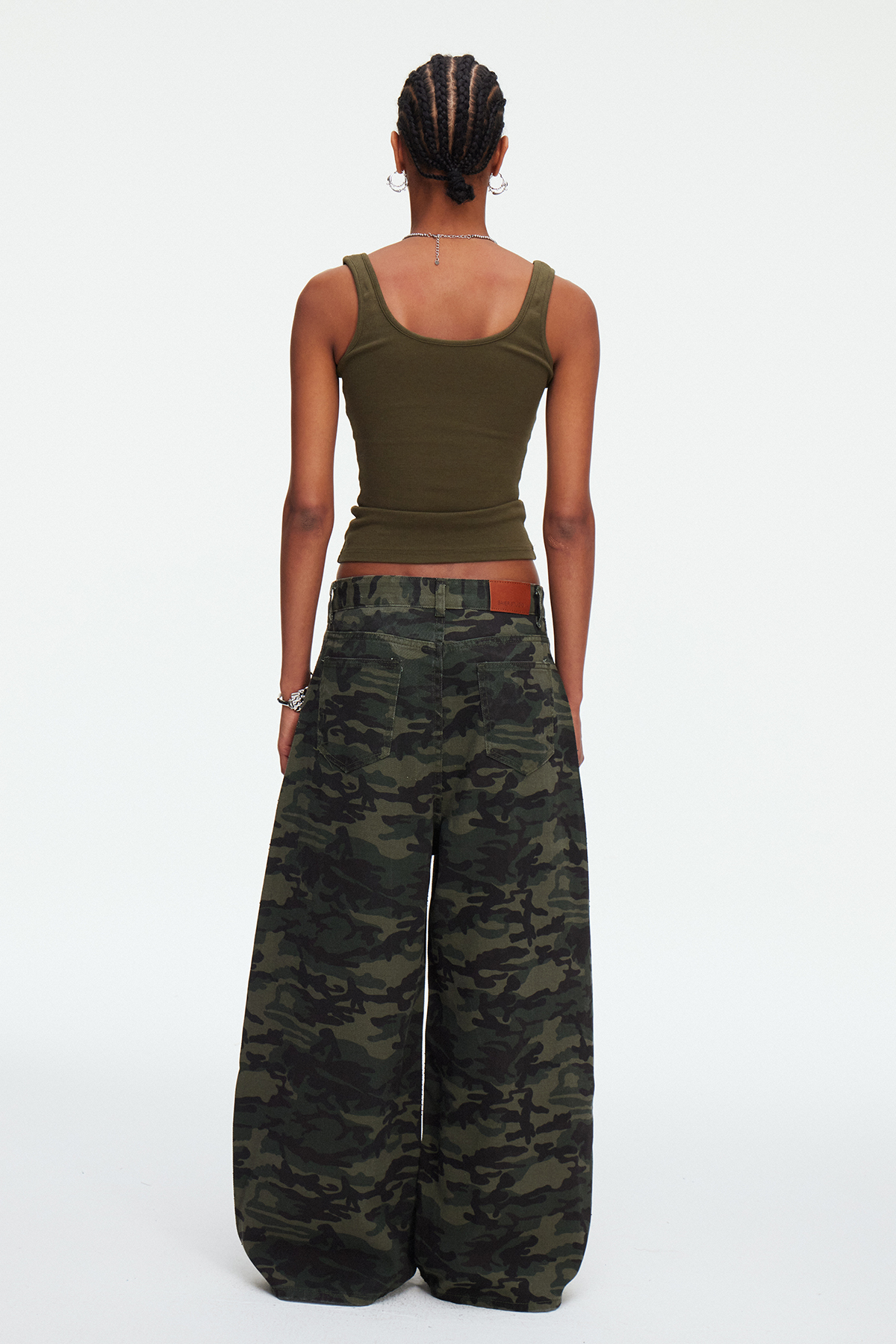 Mael Camouflage Rhinestone Jeans
