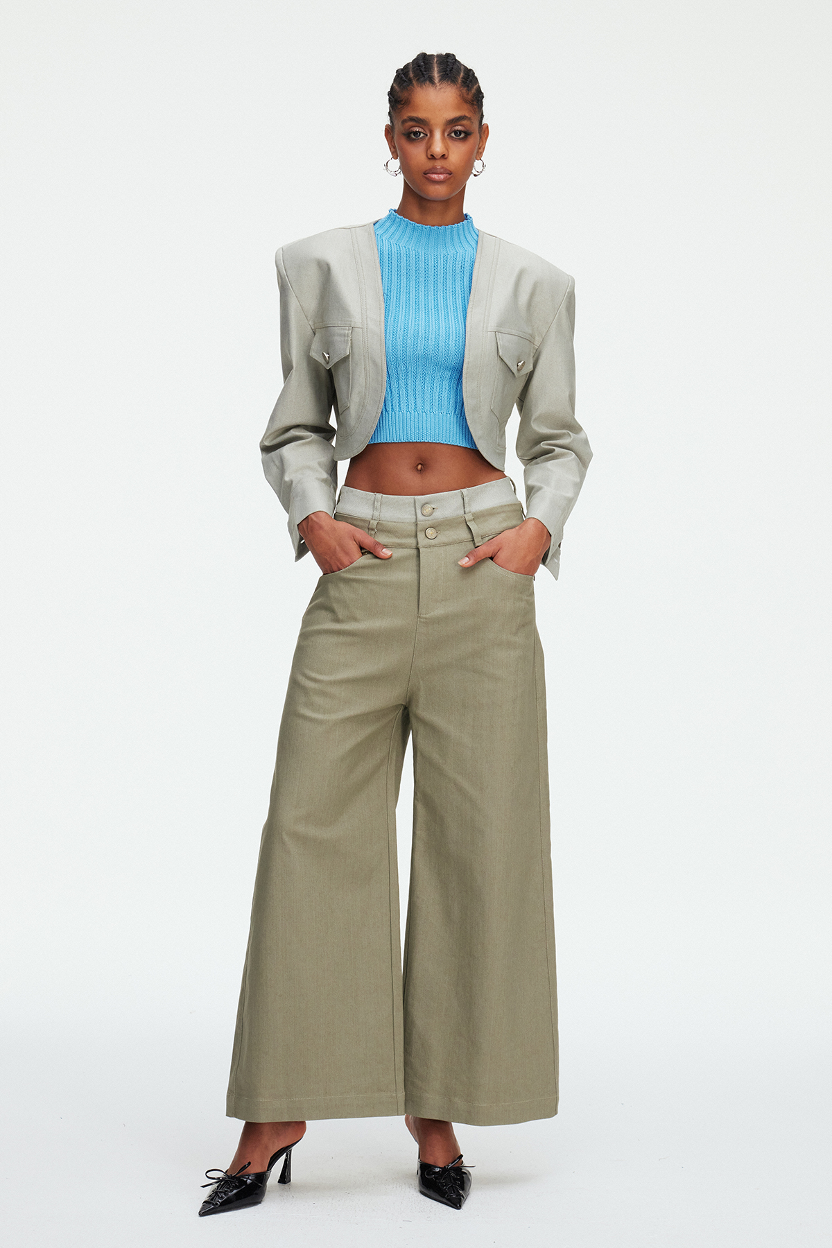Maelie Crop Pants Set