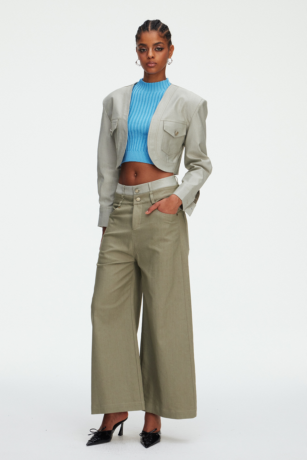 Maelie Crop Pants Set