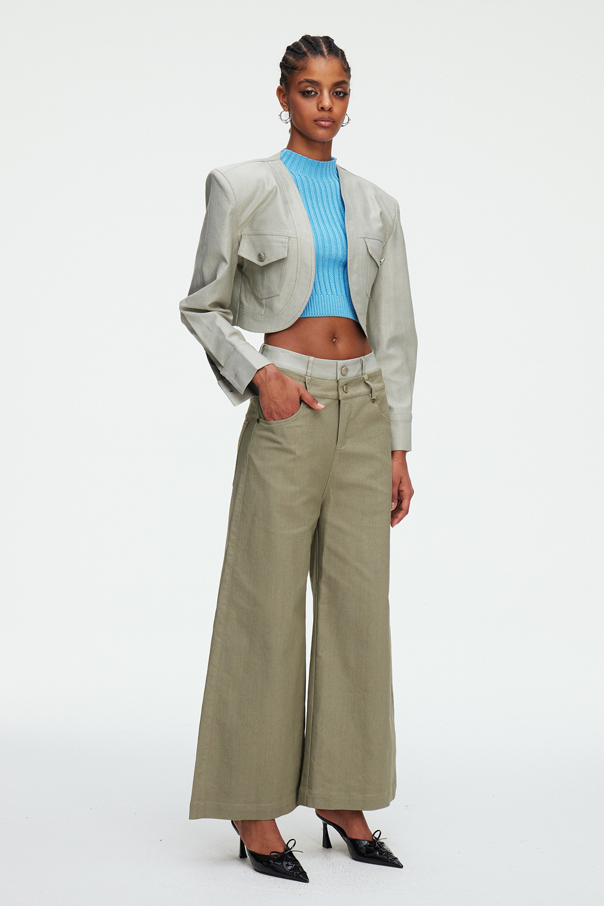 Maelie Crop Pants Set