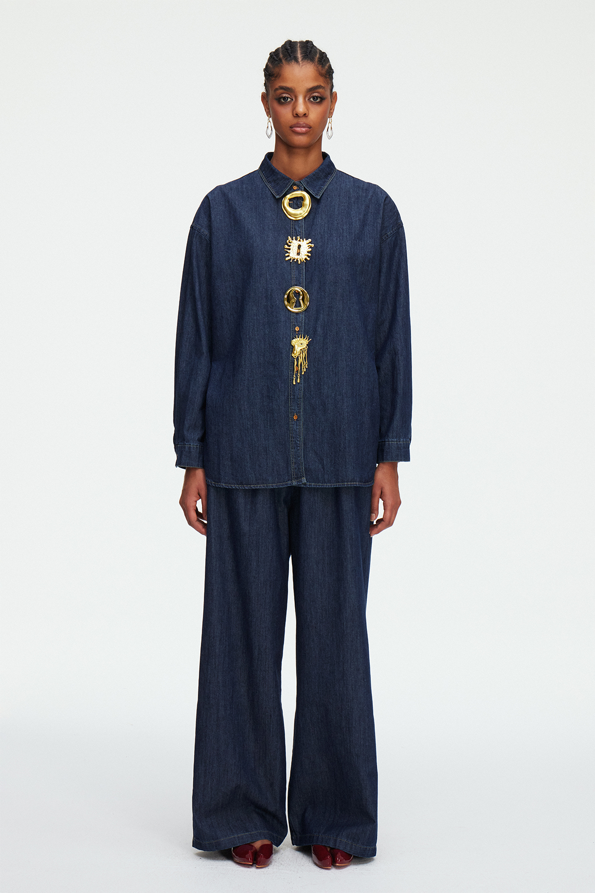 Maelya Embellished Pants Set