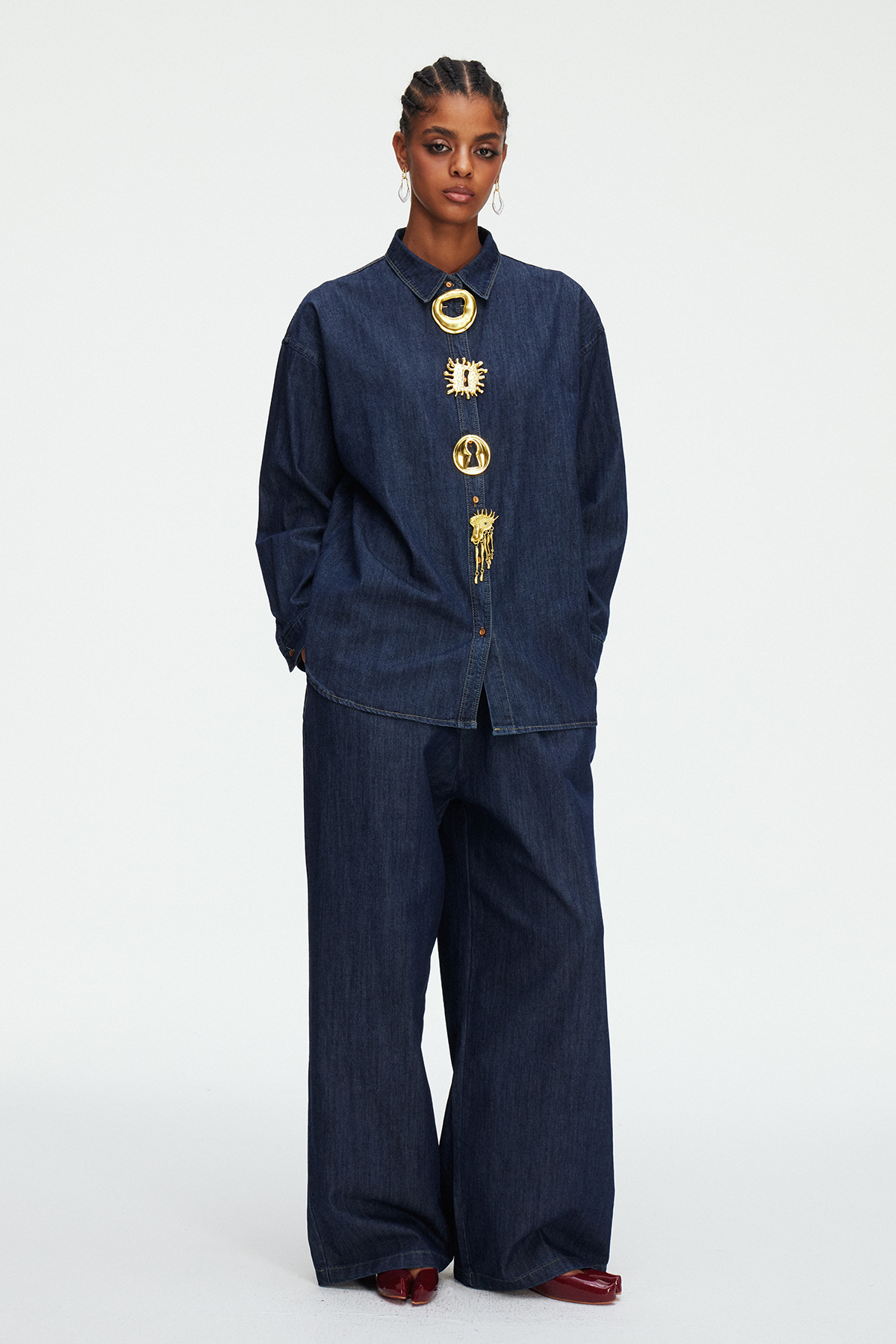Maelya Embellished Pants Set