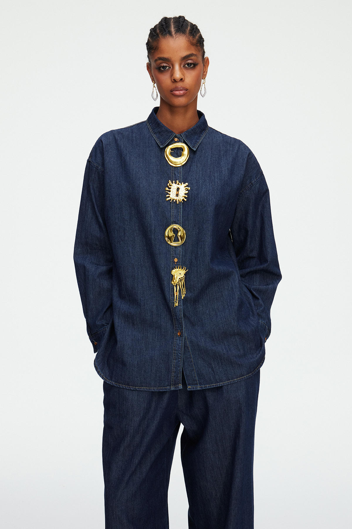 Maelya Embellished Pants Set