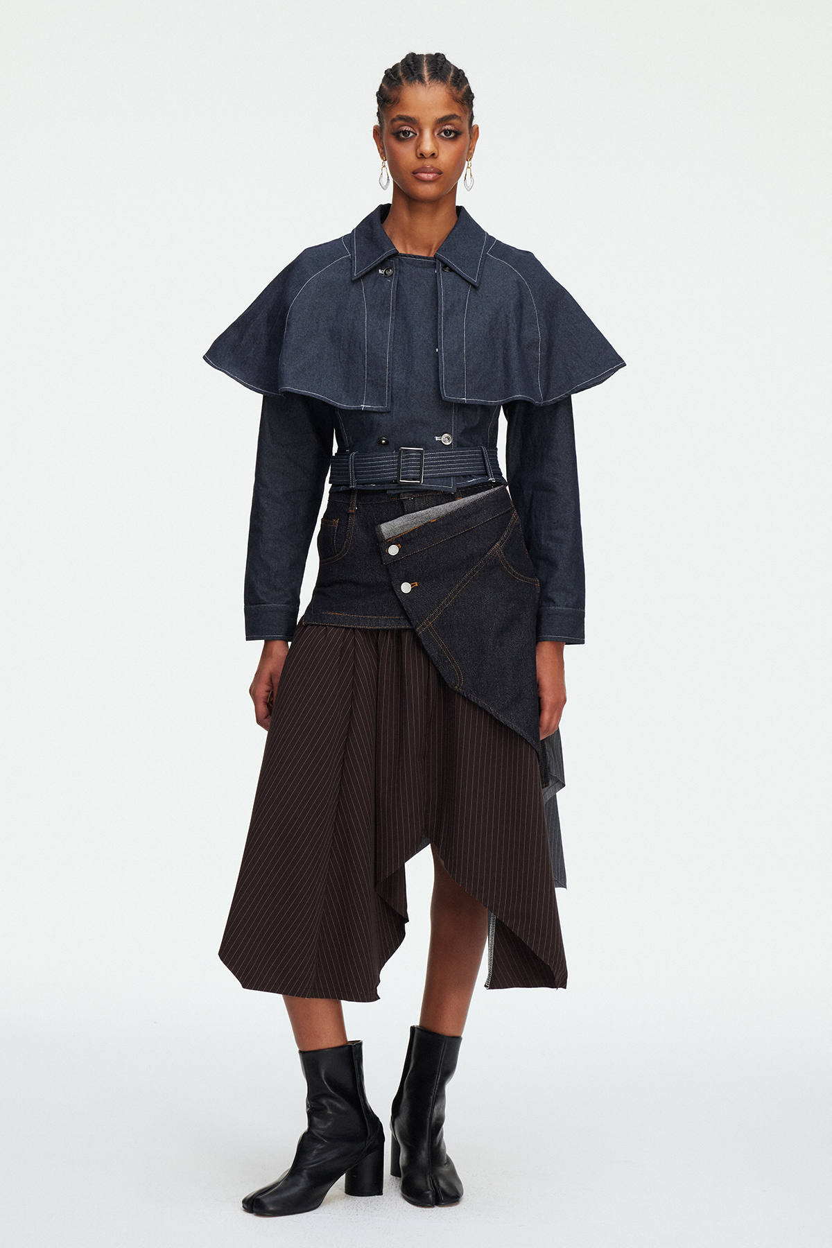Maelys Shawl Denim Top