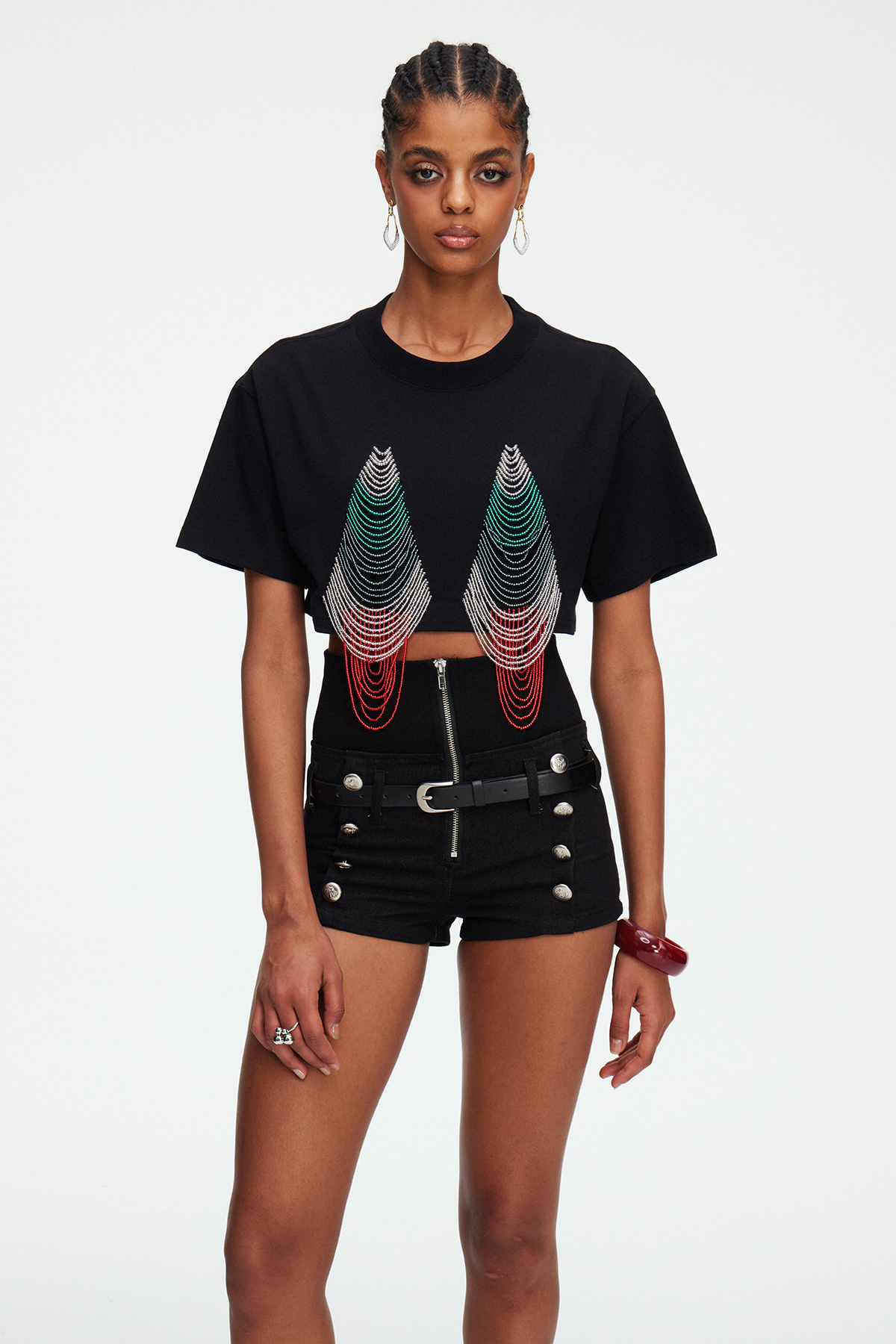Maeva Crop Bead Top
