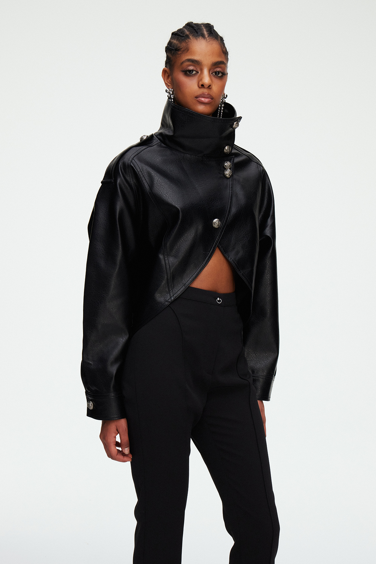 Magdalen Crop Leather Jacket