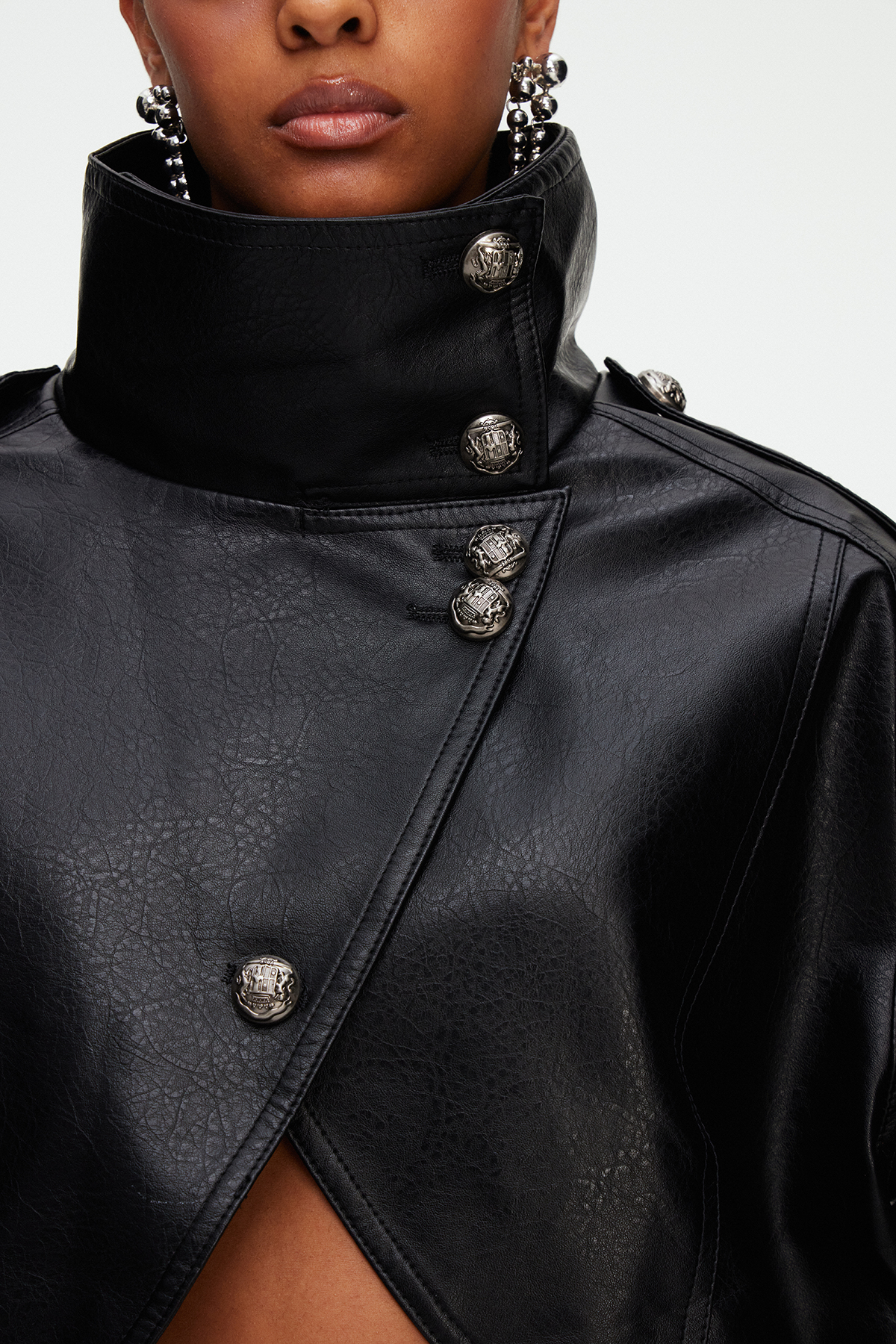 Magdalen Crop Leather Jacket