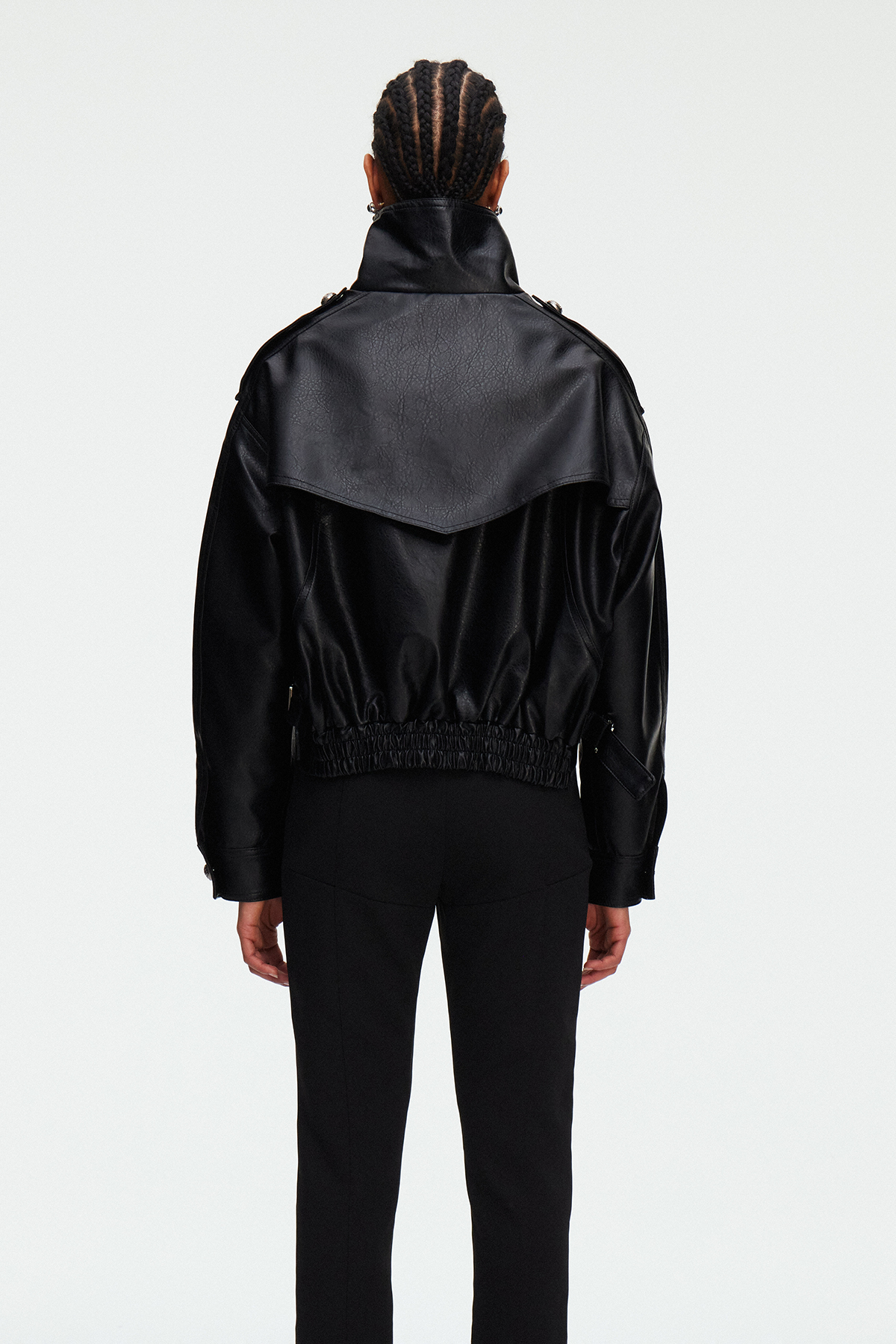Magdalen Crop Leather Jacket