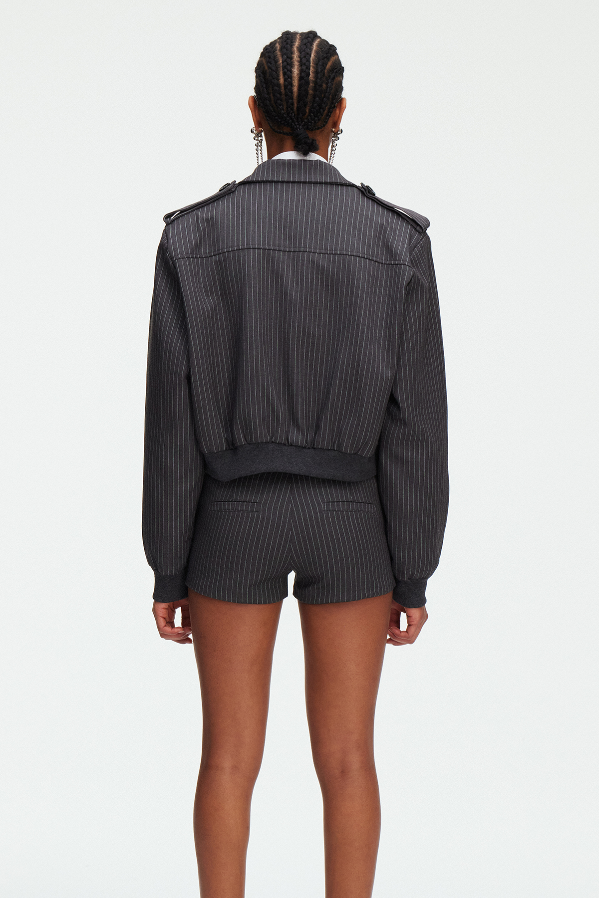 Magdi Three Piece Stripe Shorts Set